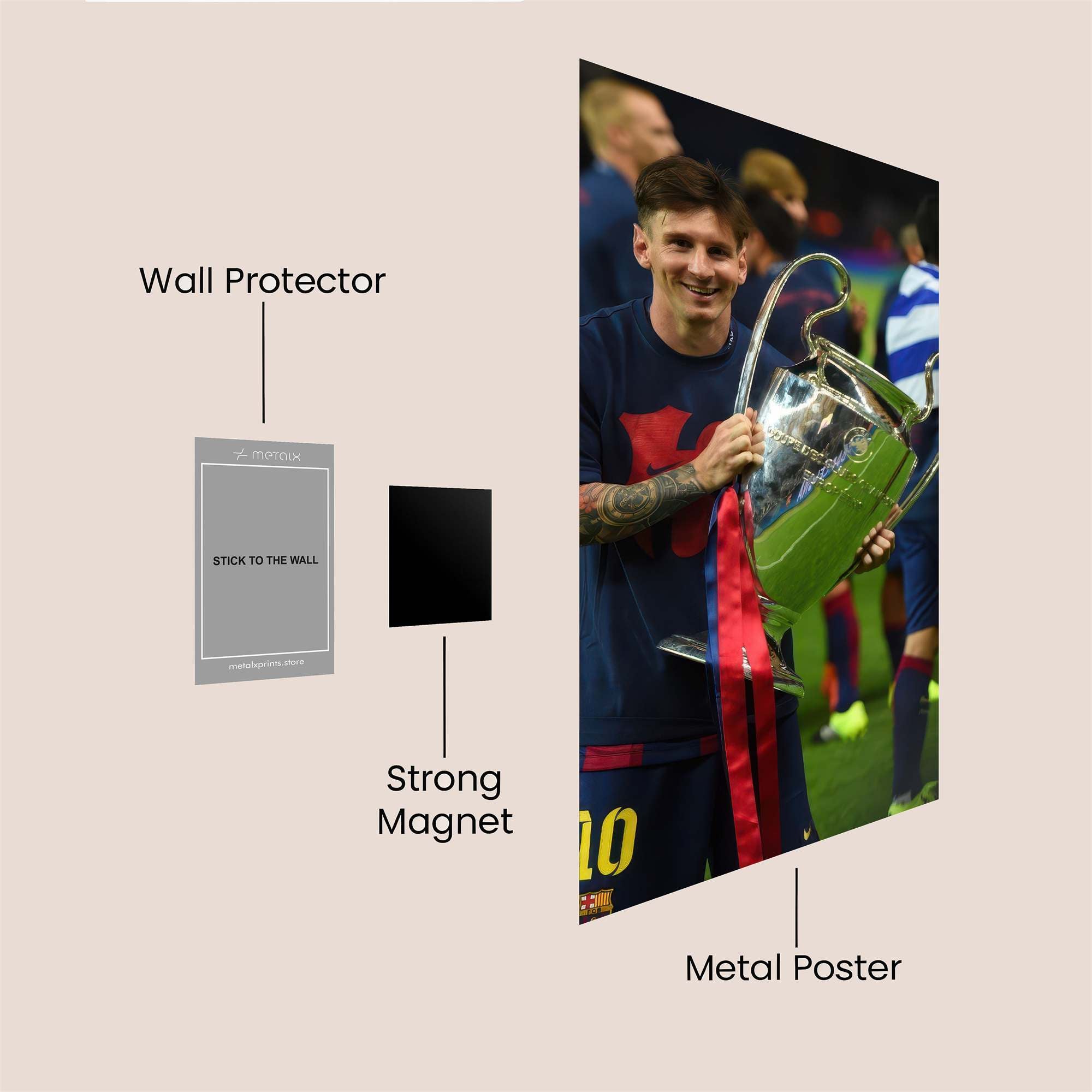 Messi Triumphant Safe Wall Magnetic / M