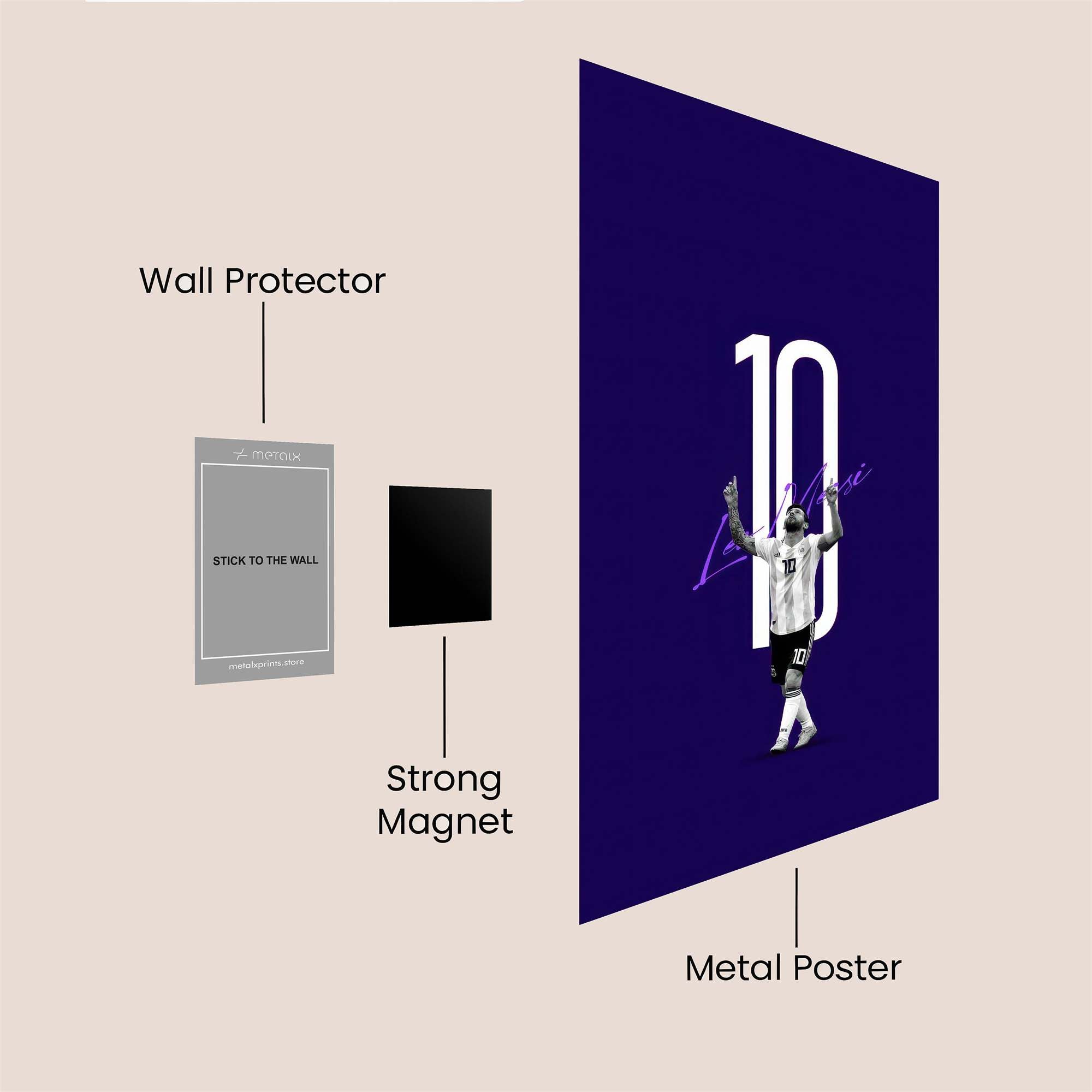 Messi Majestic Safe Wall Magnetic / M