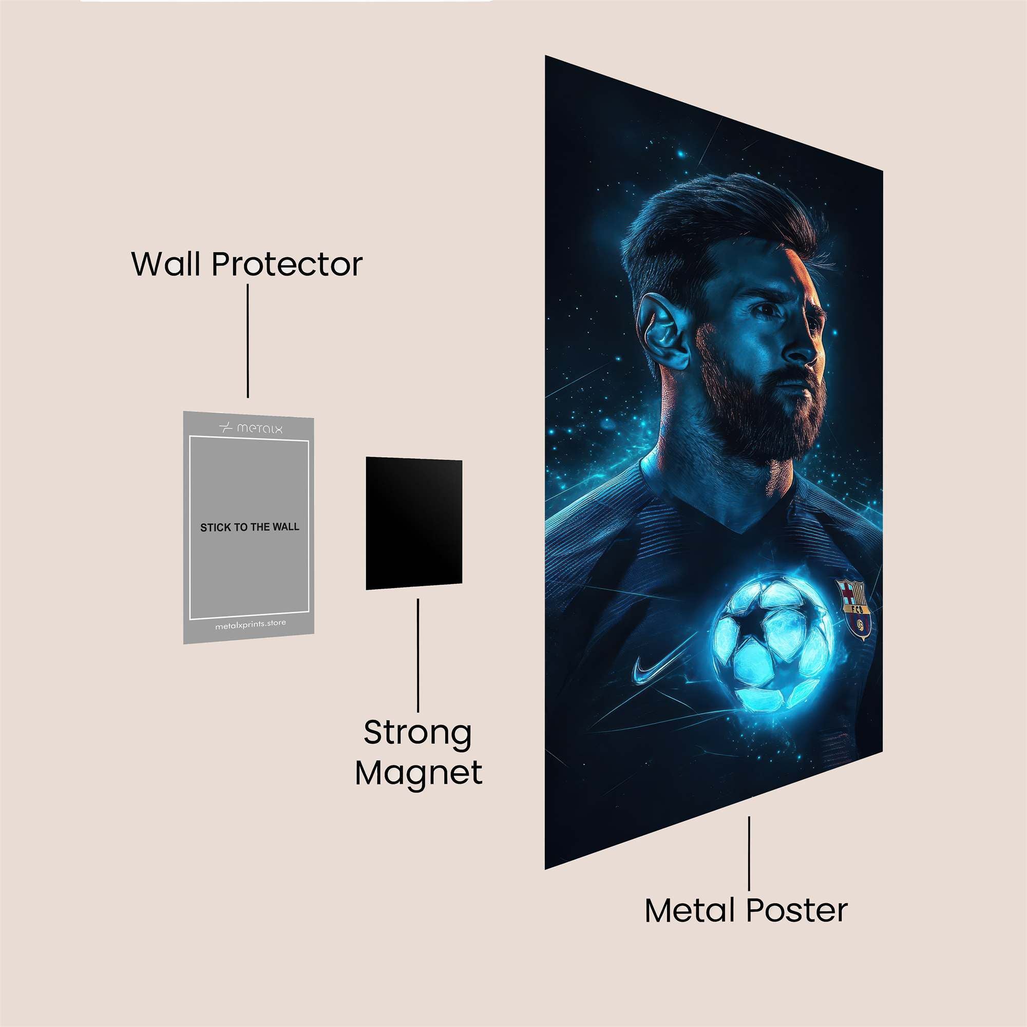 Messi Radiant Safe Wall Magnetic / M