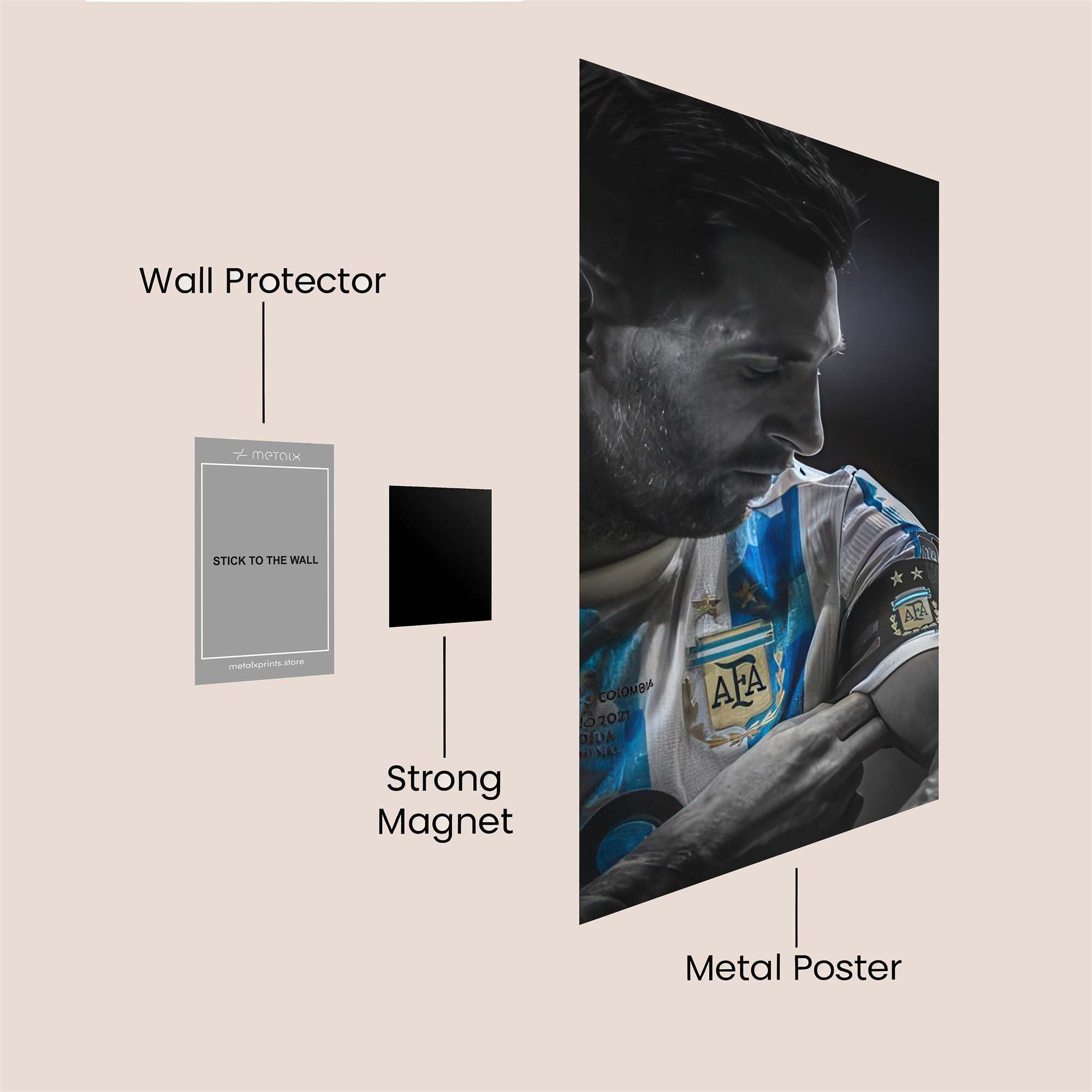 Messi Passionate Safe Wall Magnetic / M