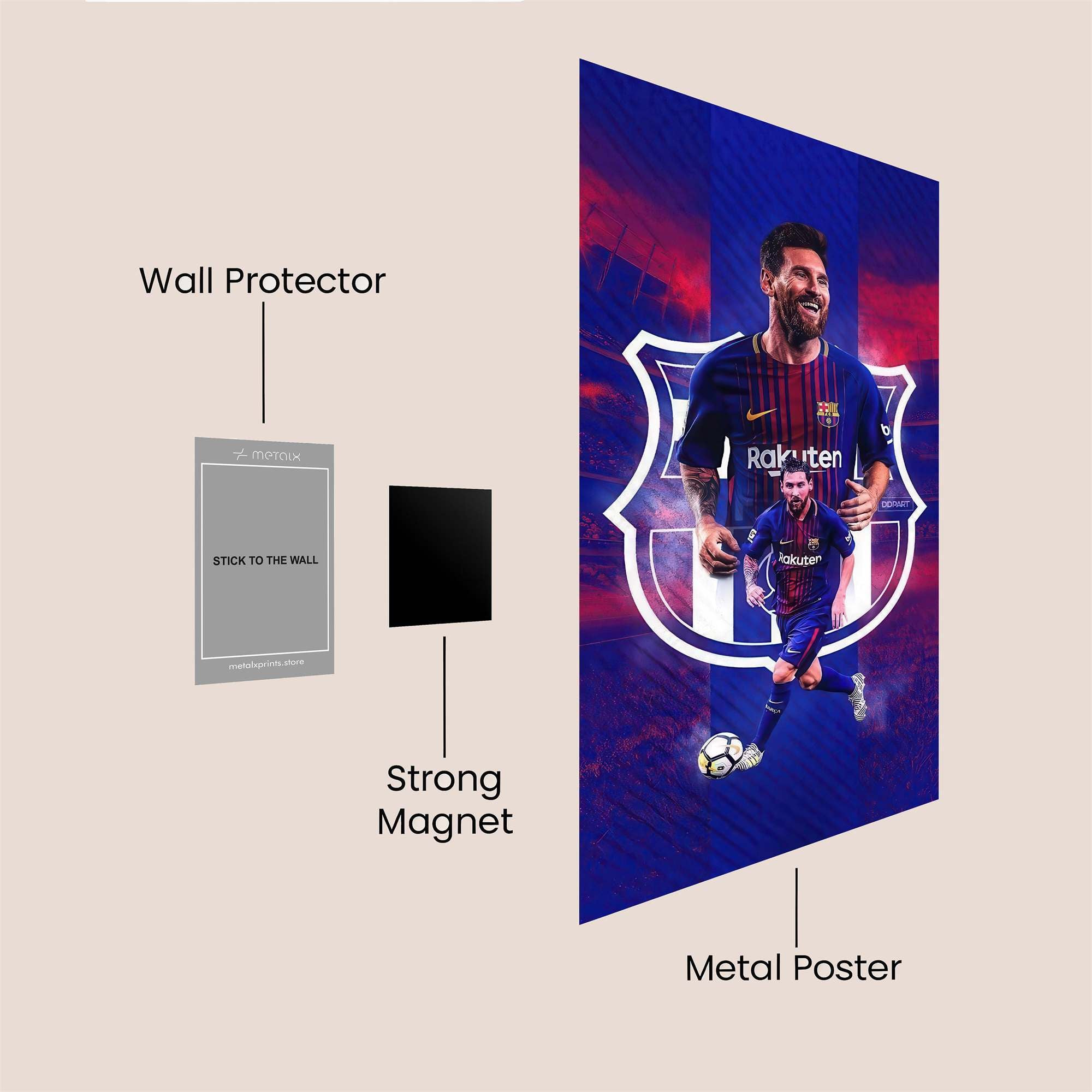 Messi Majestic Safe Wall Magnetic / M