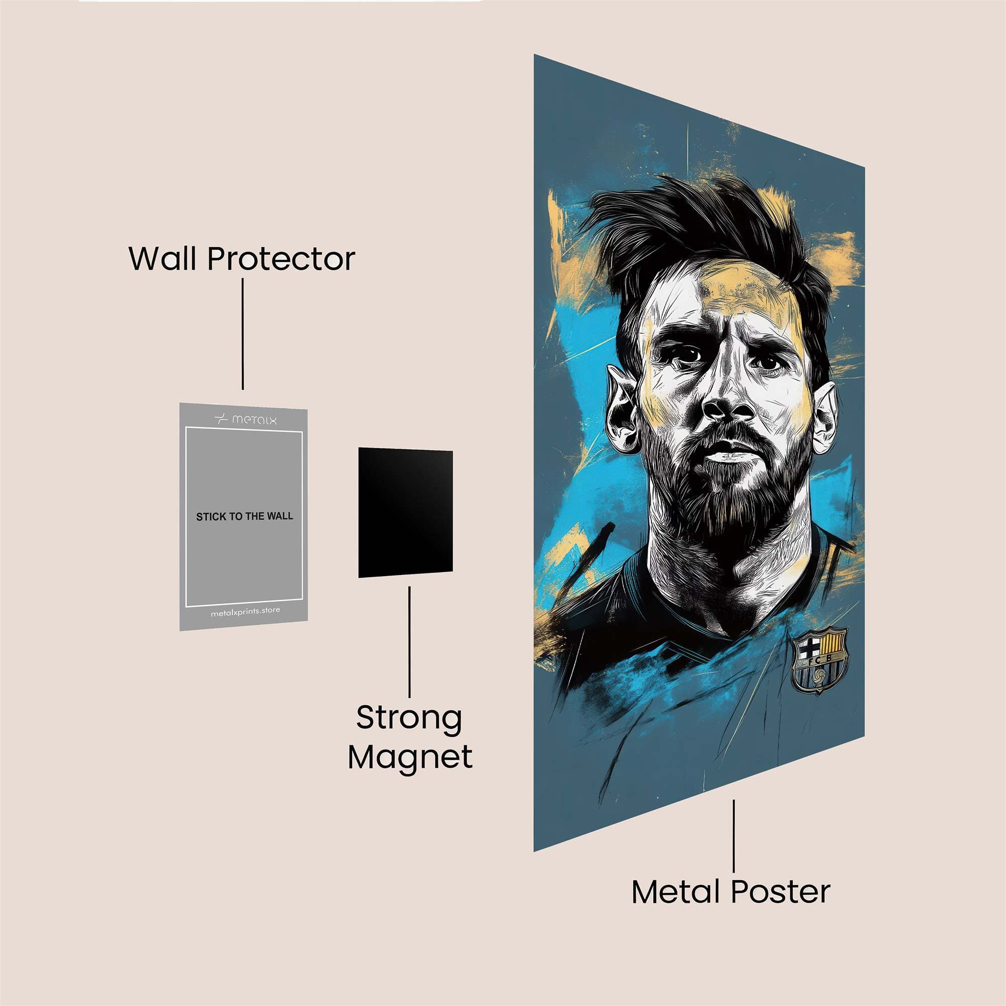 Messi Majestic Safe Wall Magnetic / M