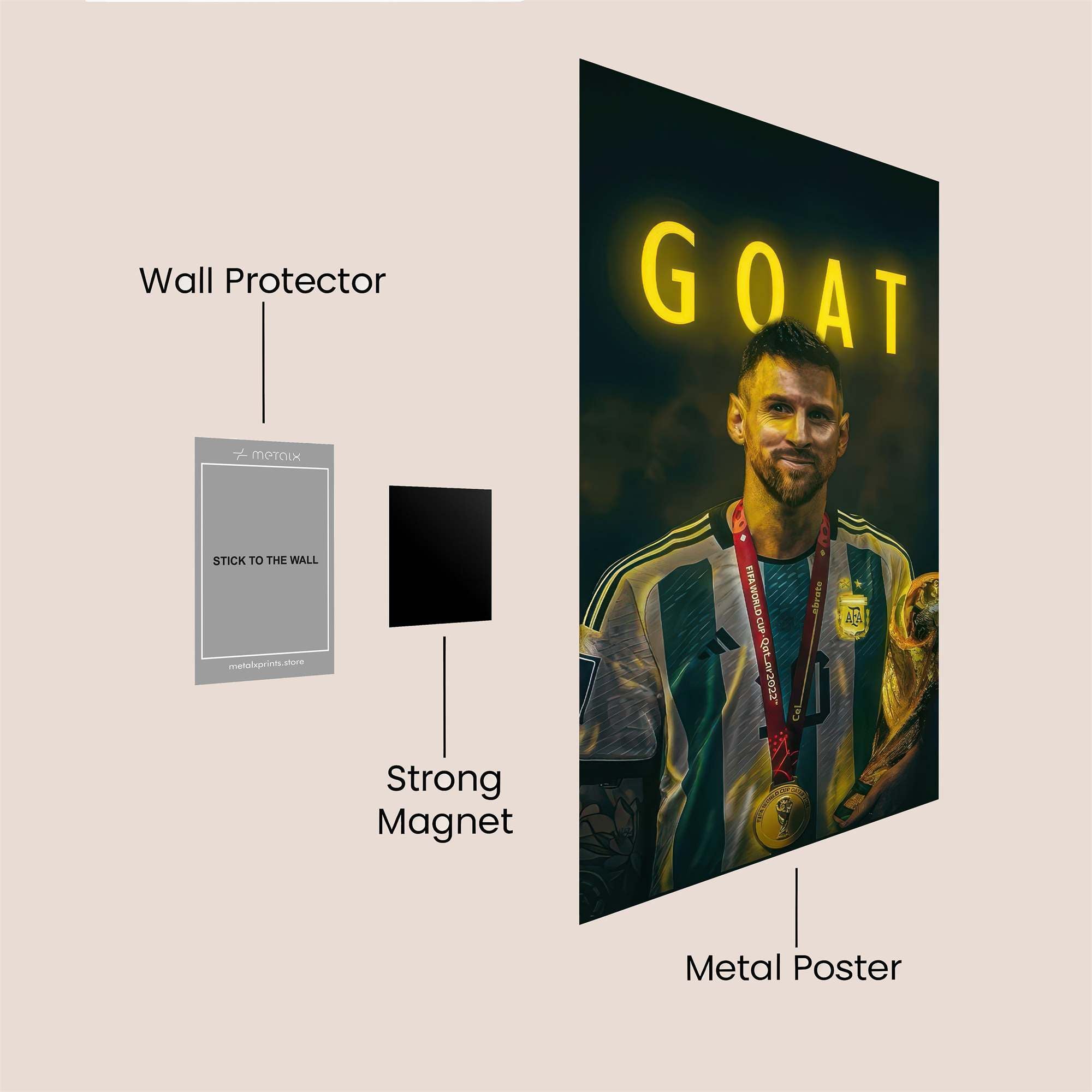 Messi Triumphant Safe Wall Magnetic / M
