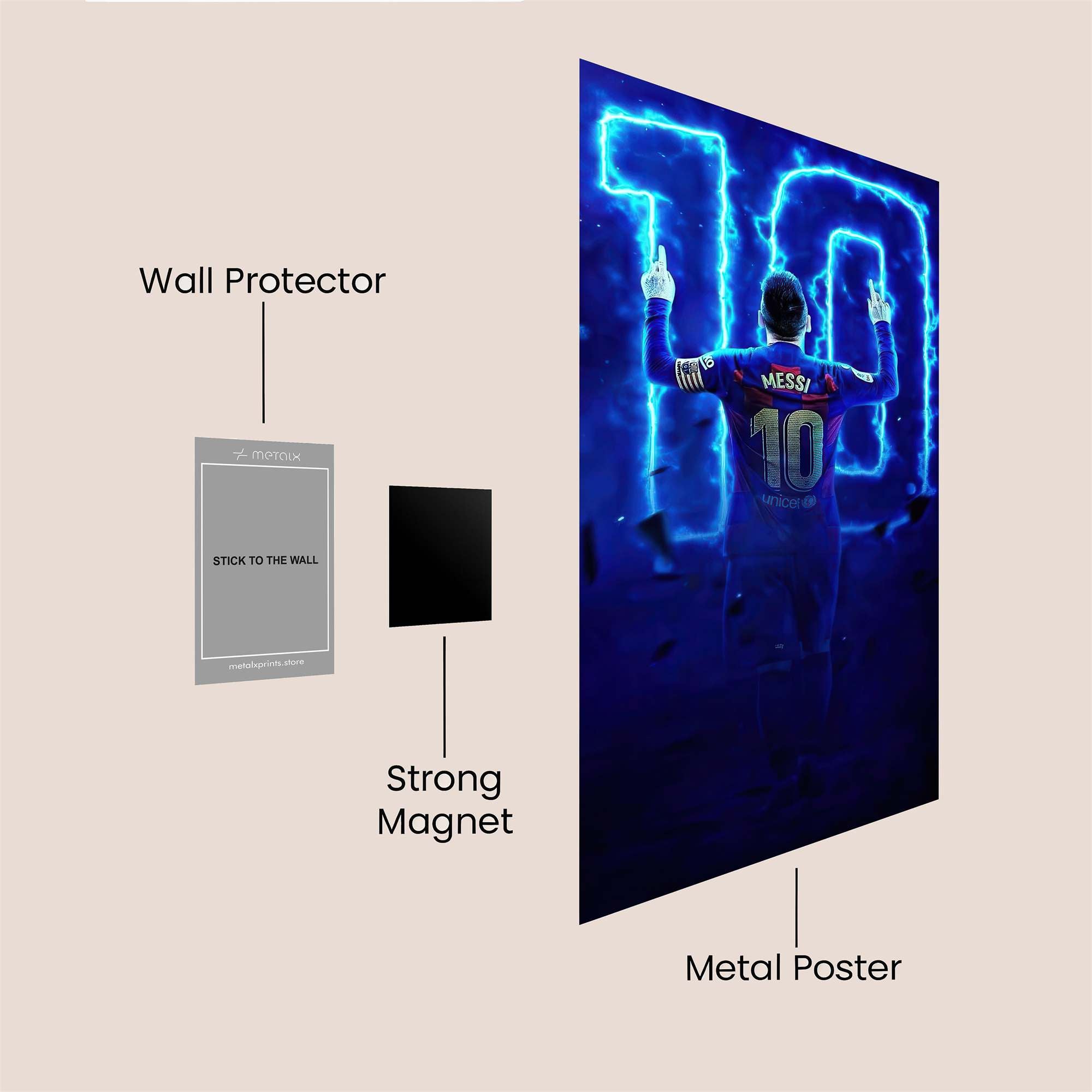 Messi Radiant Safe Wall Magnetic / M