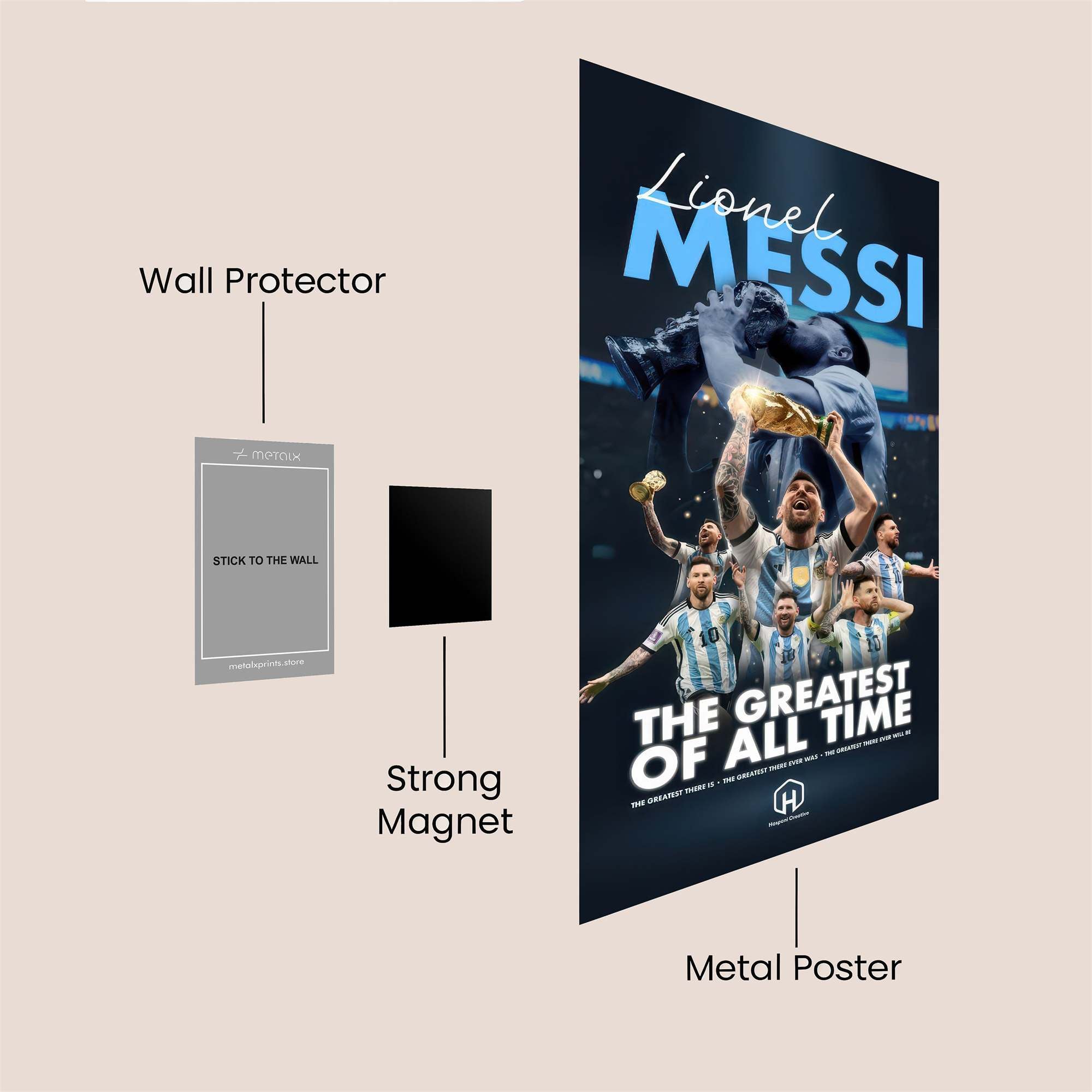 Messi Triumphant Safe Wall Magnetic / M