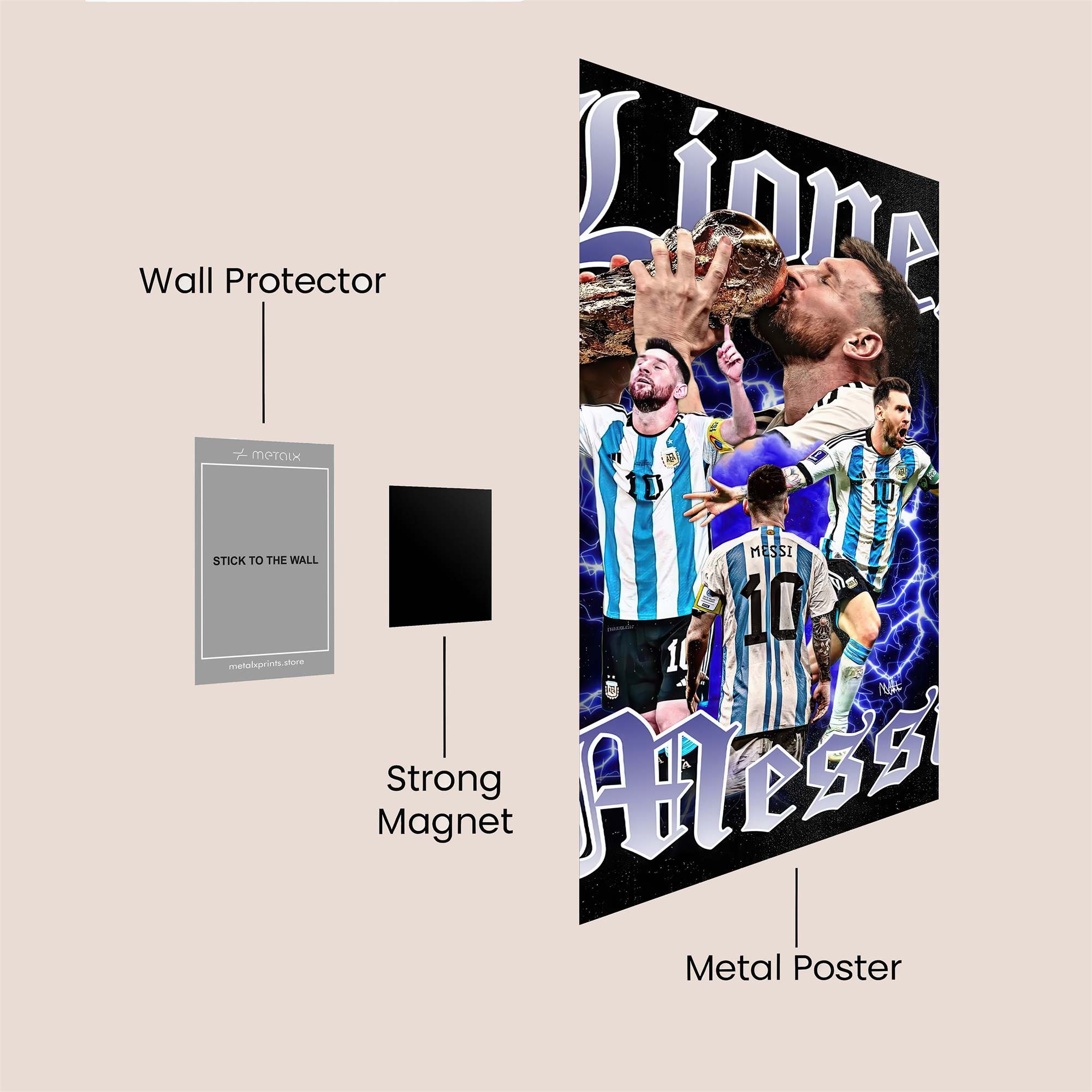 Messi Triumphant Safe Wall Magnetic / M