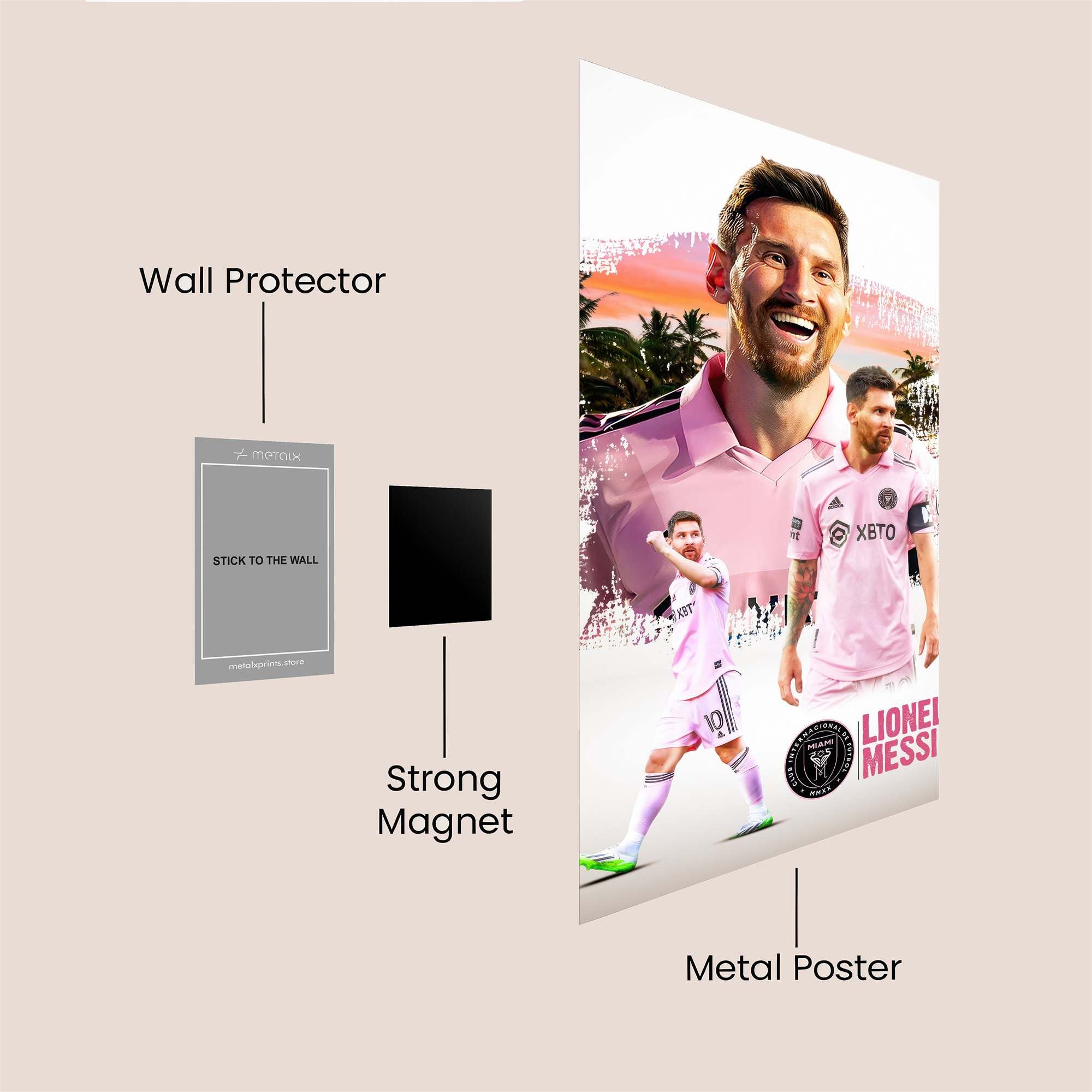Messi Majestic Safe Wall Magnetic / M