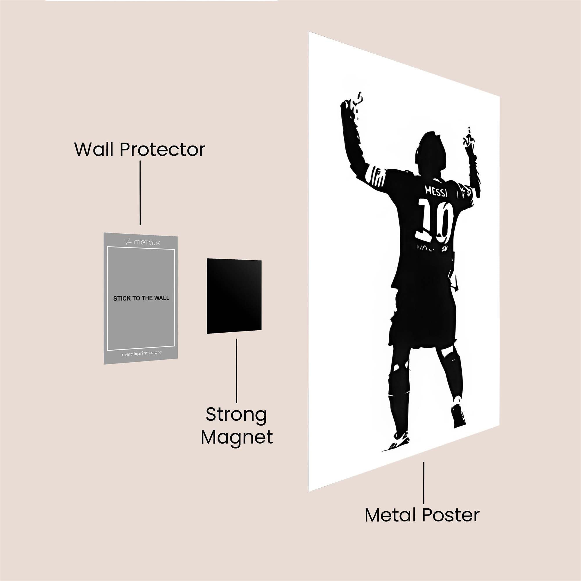 Messi Triumphant Safe Wall Magnetic / M
