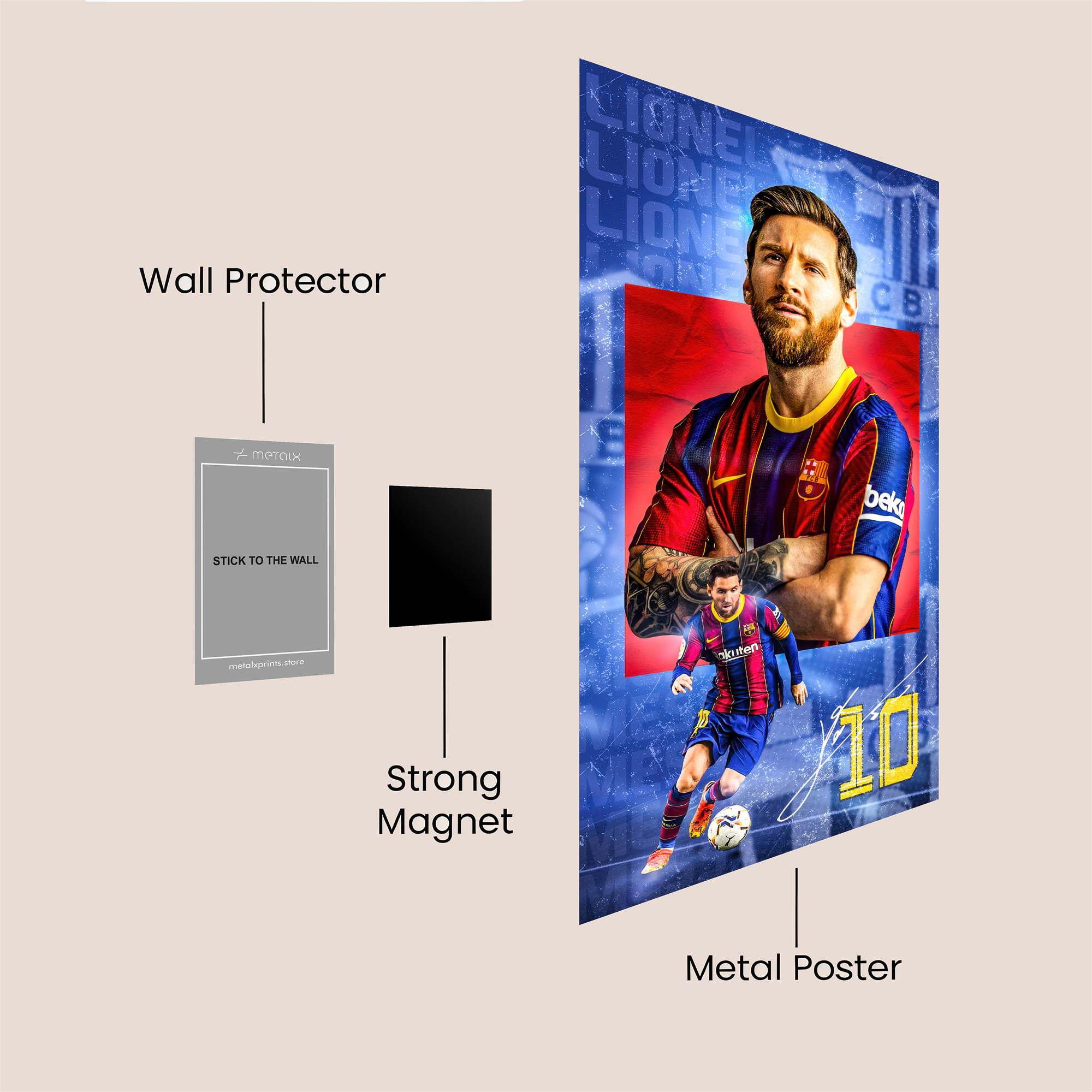 Messi Majestic Safe Wall Magnetic / M