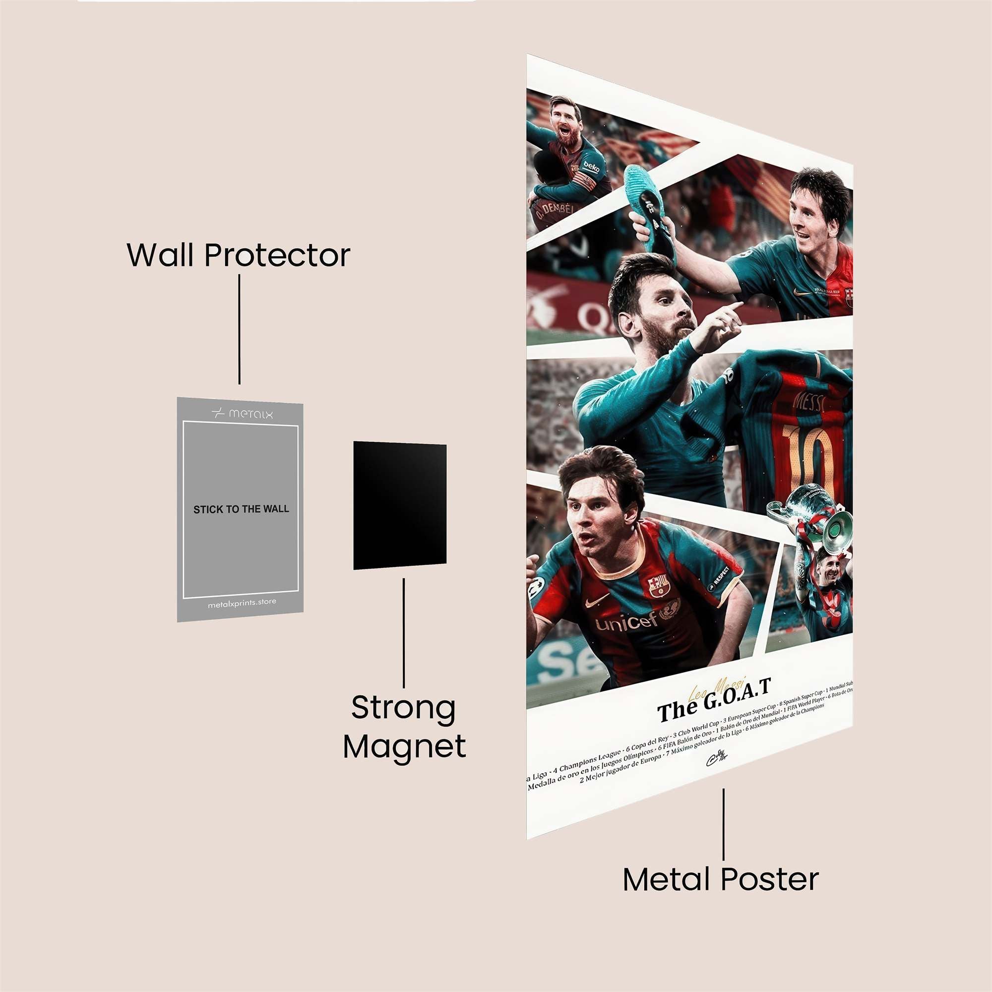 Messi Triumphant Safe Wall Magnetic / M