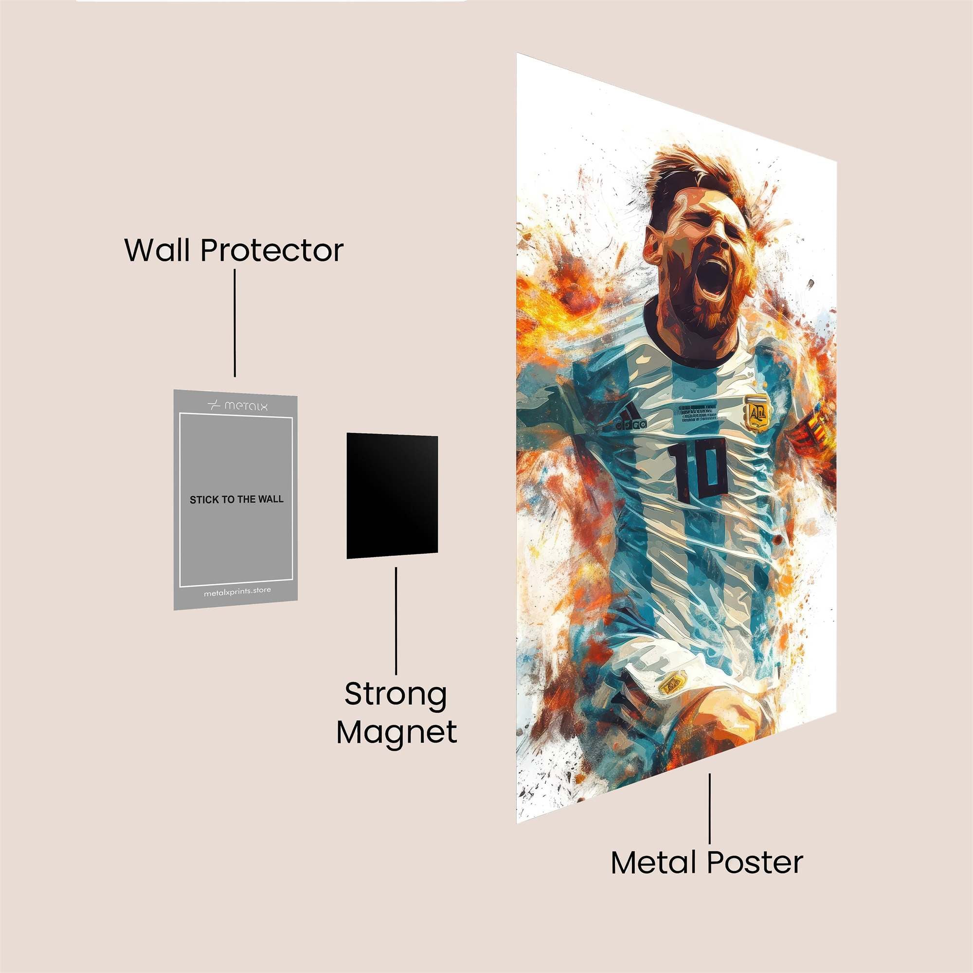 Messi Blaze Safe Wall Magnetic / M