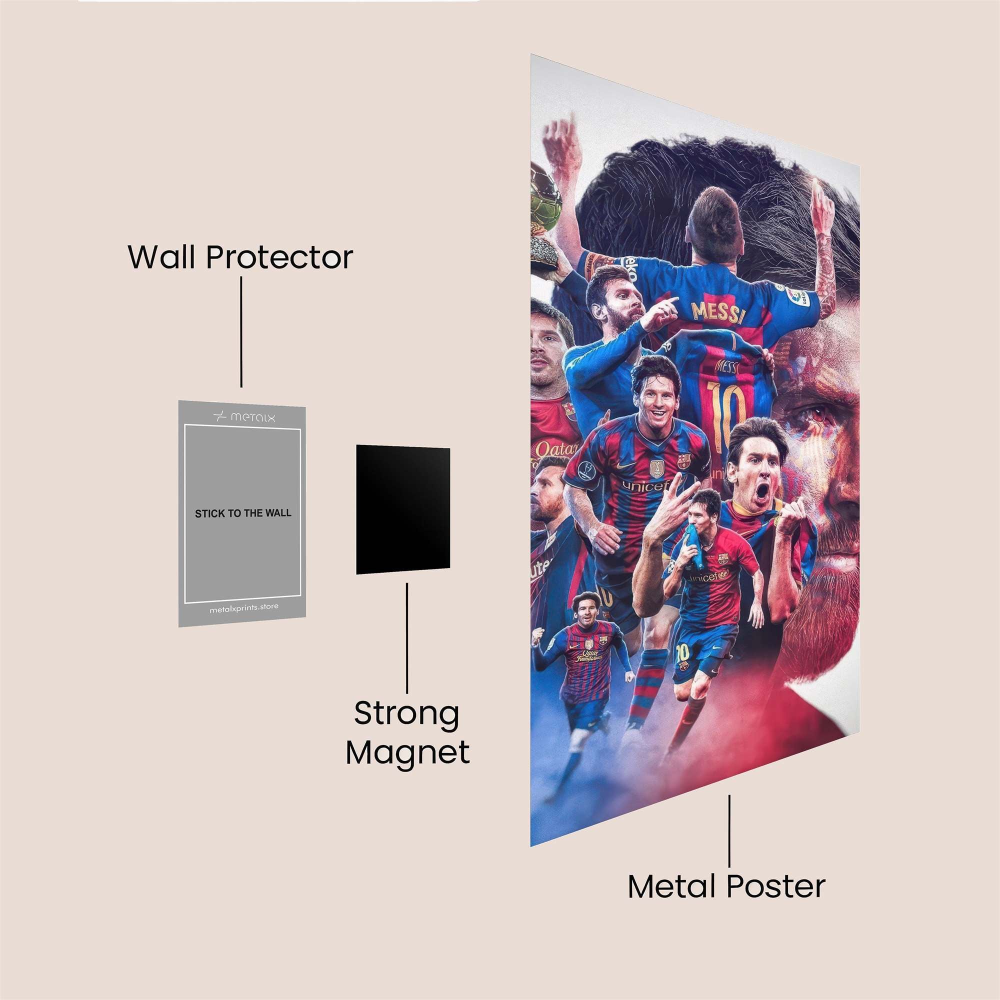 Messi Triumphant Safe Wall Magnetic / M