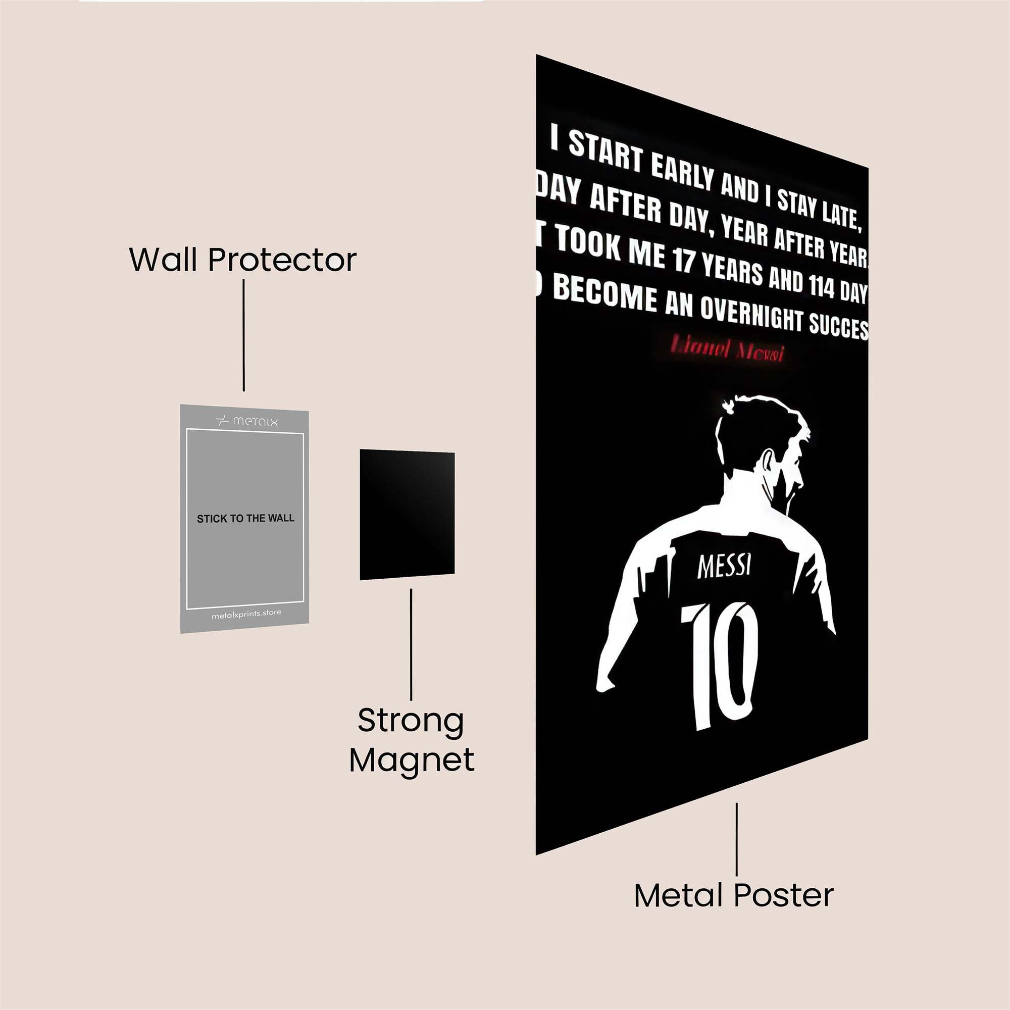 Messi Triumphant Safe Wall Magnetic / M
