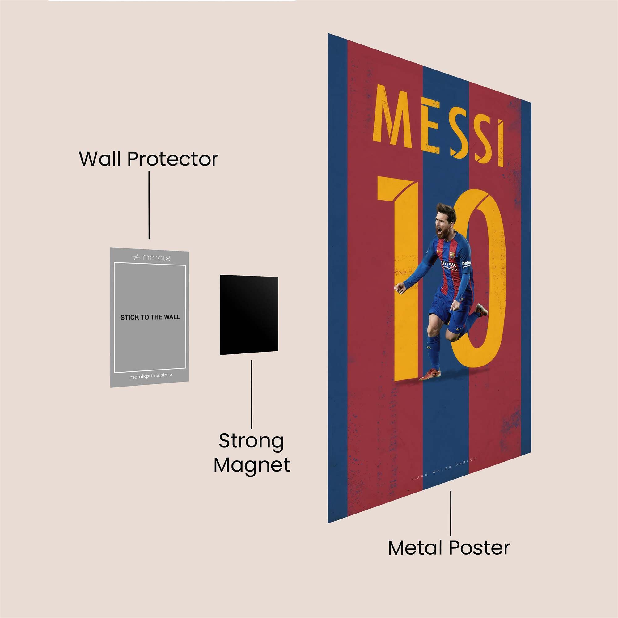 Messi Majestic Safe Wall Magnetic / M