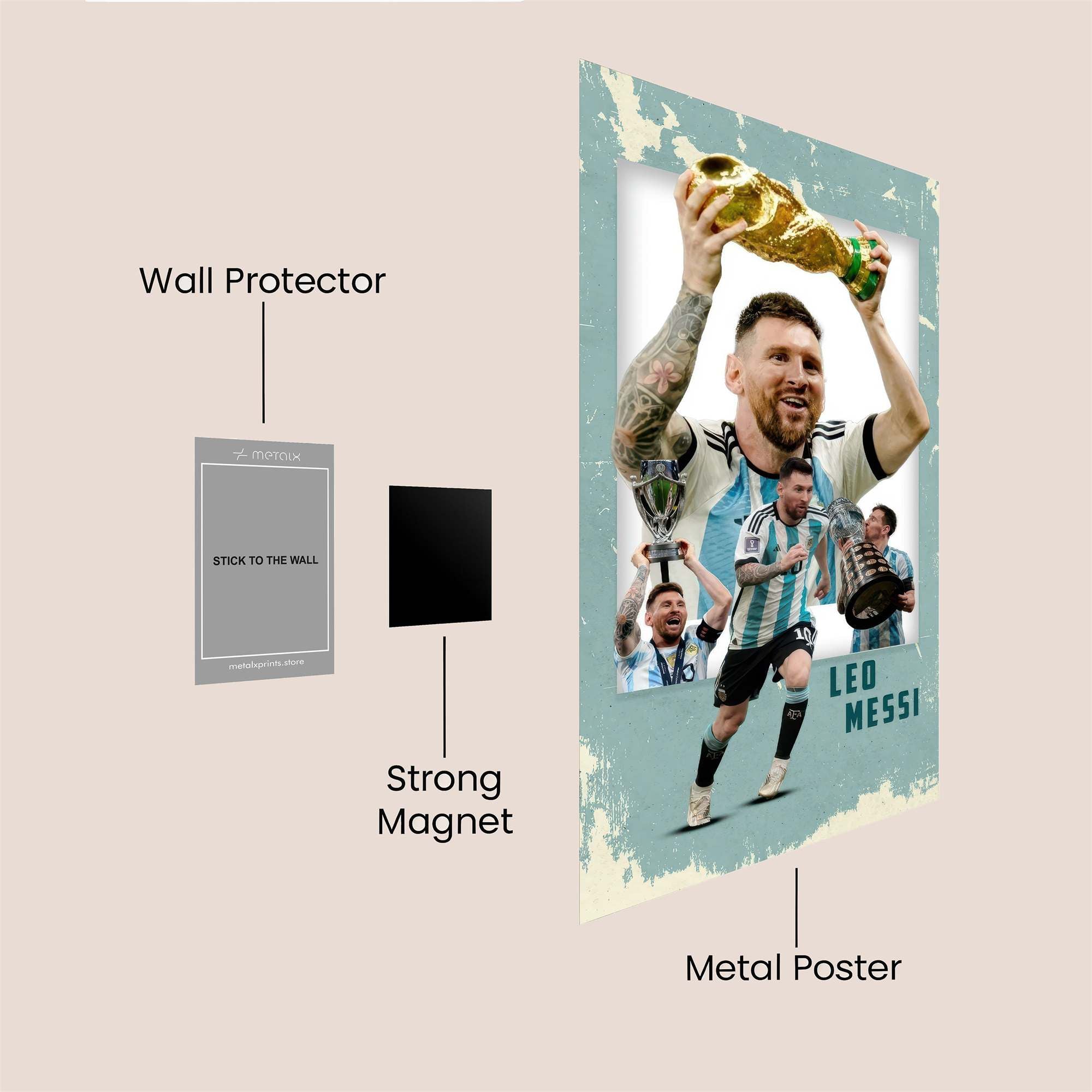 Messi Triumphant Safe Wall Magnetic / M