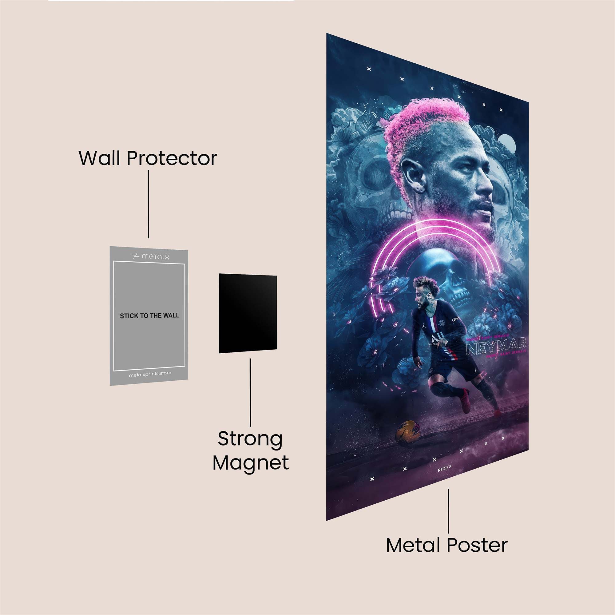 Neymar Radiant Safe Wall Magnetic / M