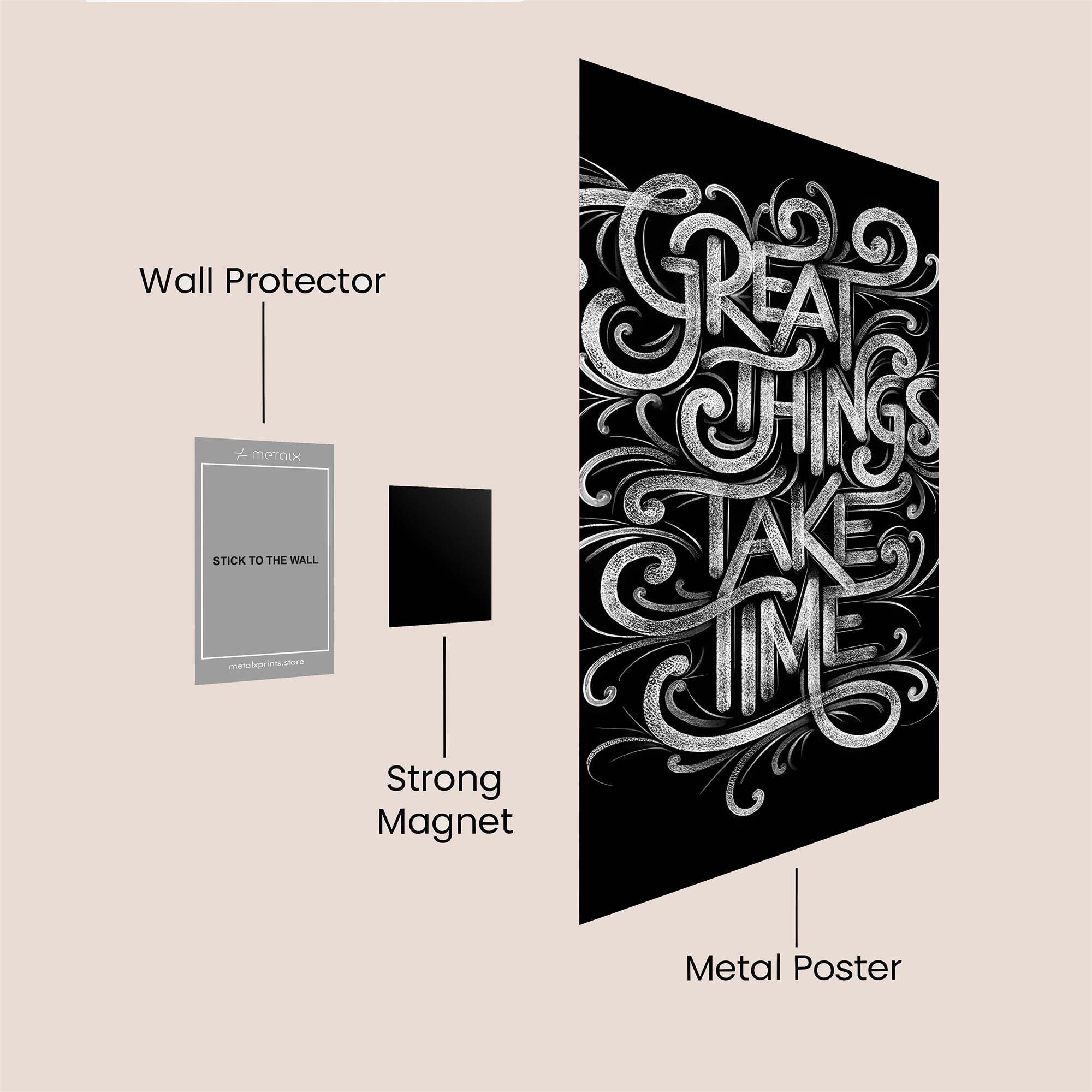 Patience Flourish Safe Wall Magnetic / M