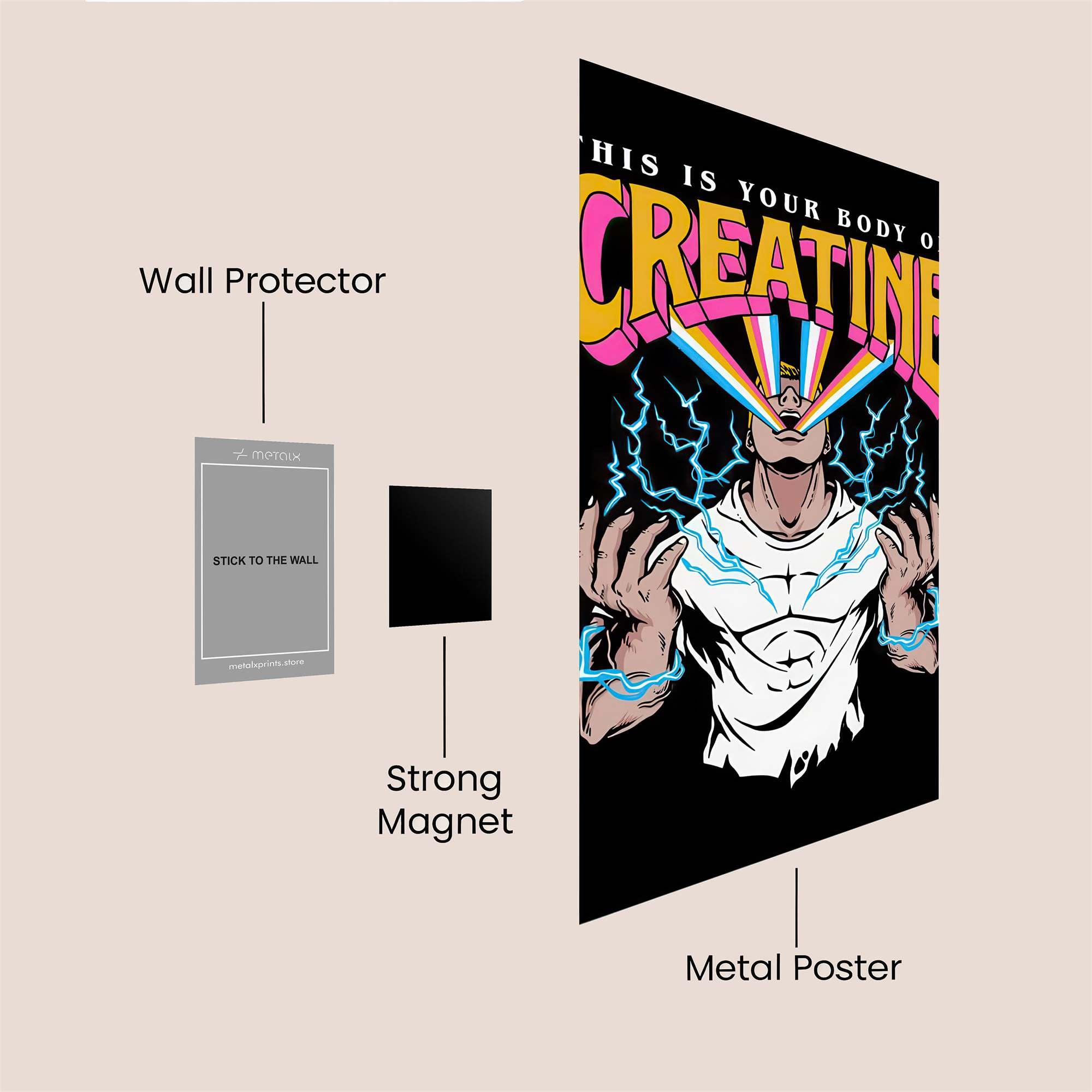 Creatine Cosmic Safe Wall Magnetic / M