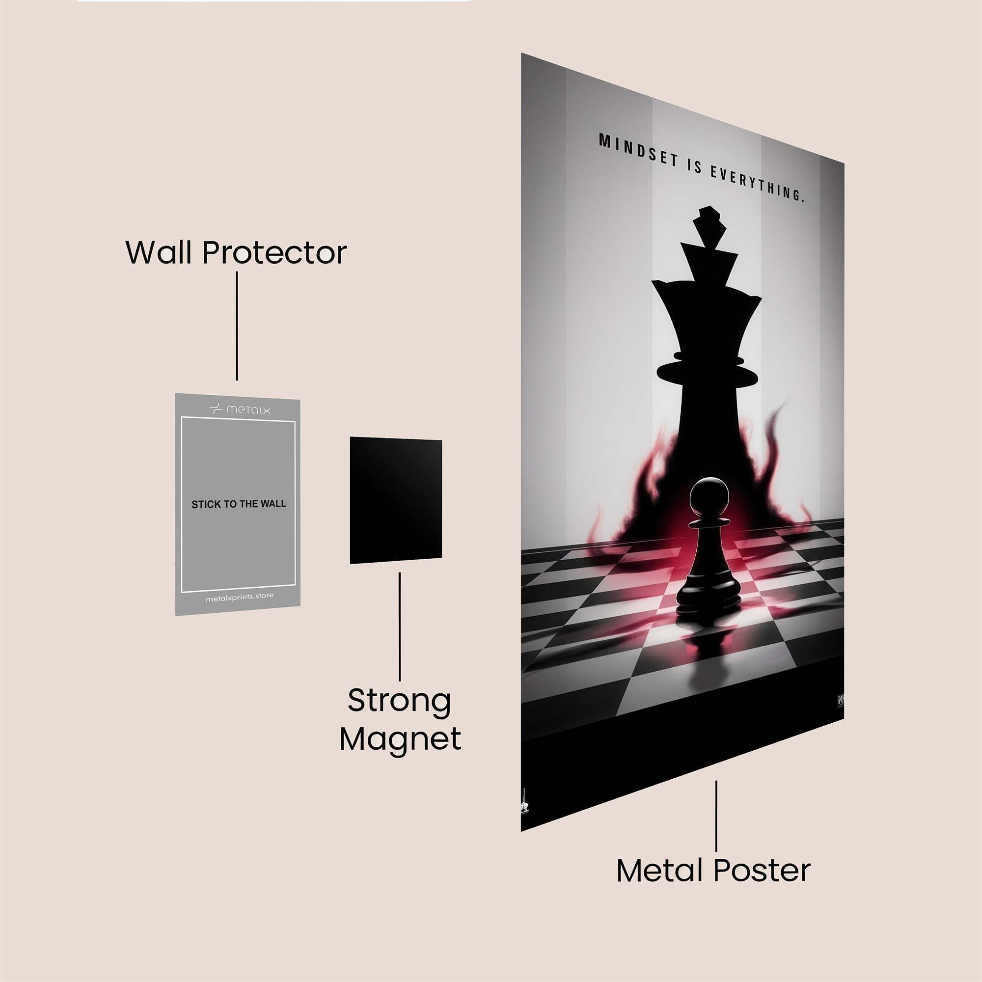 Pawn Ascendant Safe Wall Magnetic / M