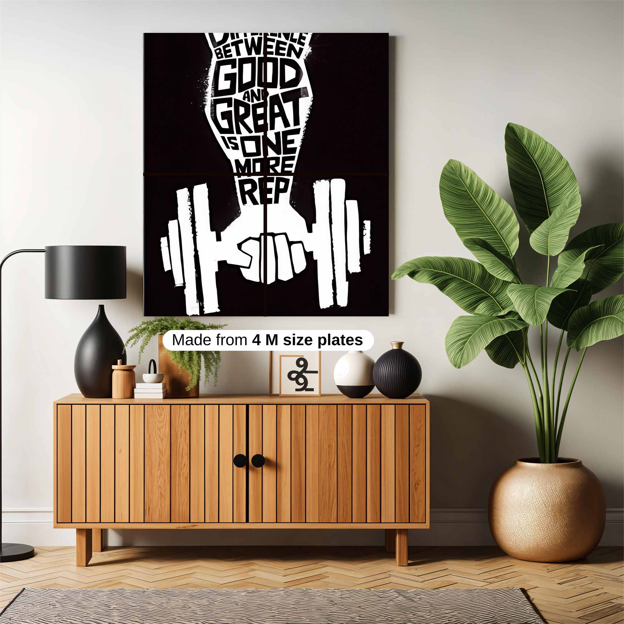 Fitness Motto Safe Wall Magnetic / M