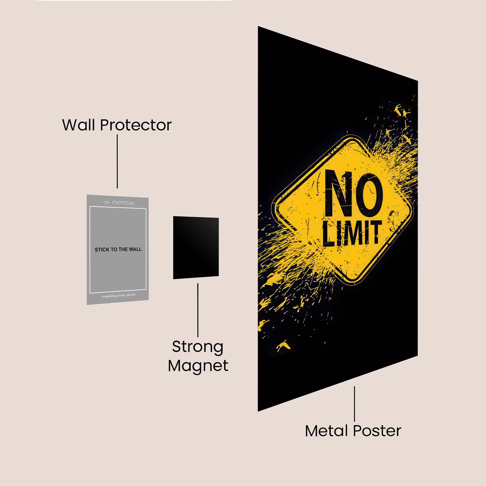 No Limit Safe Wall Magnetic / M