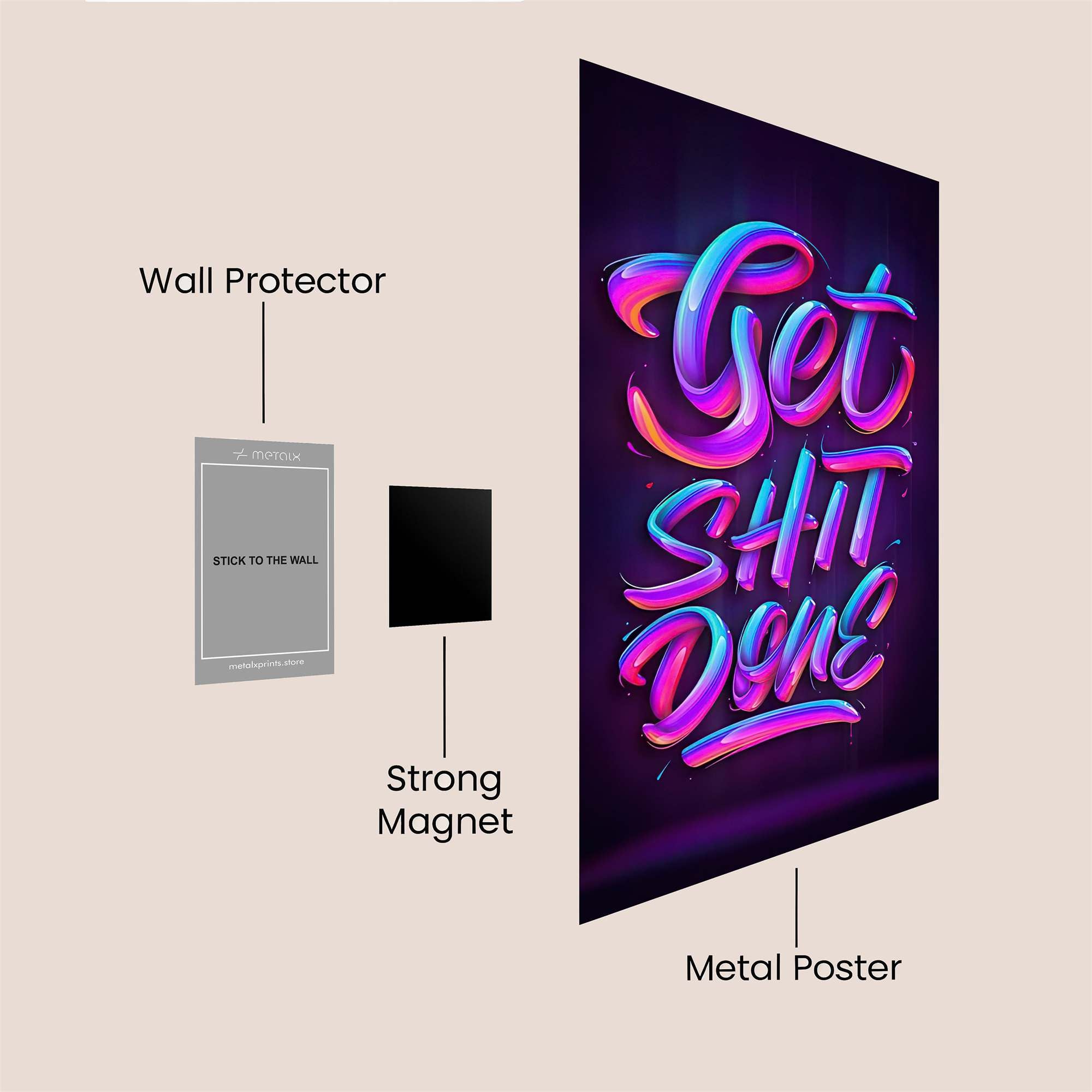 Neon Motivation Safe Wall Magnetic / M