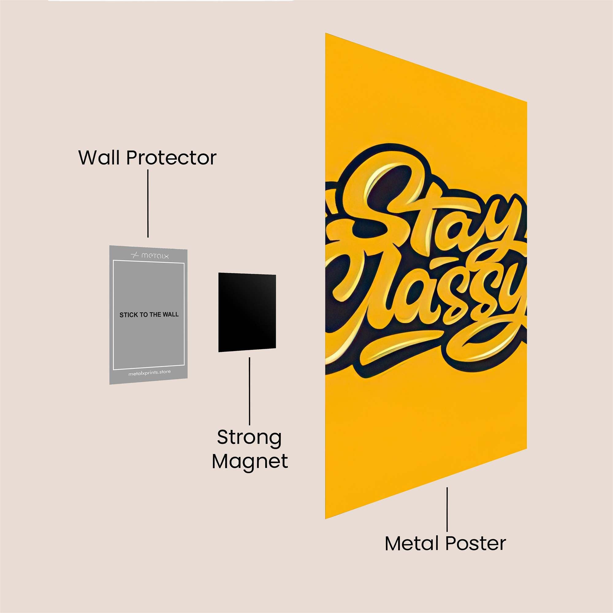 Stay Vibrant Safe Wall Magnetic / M