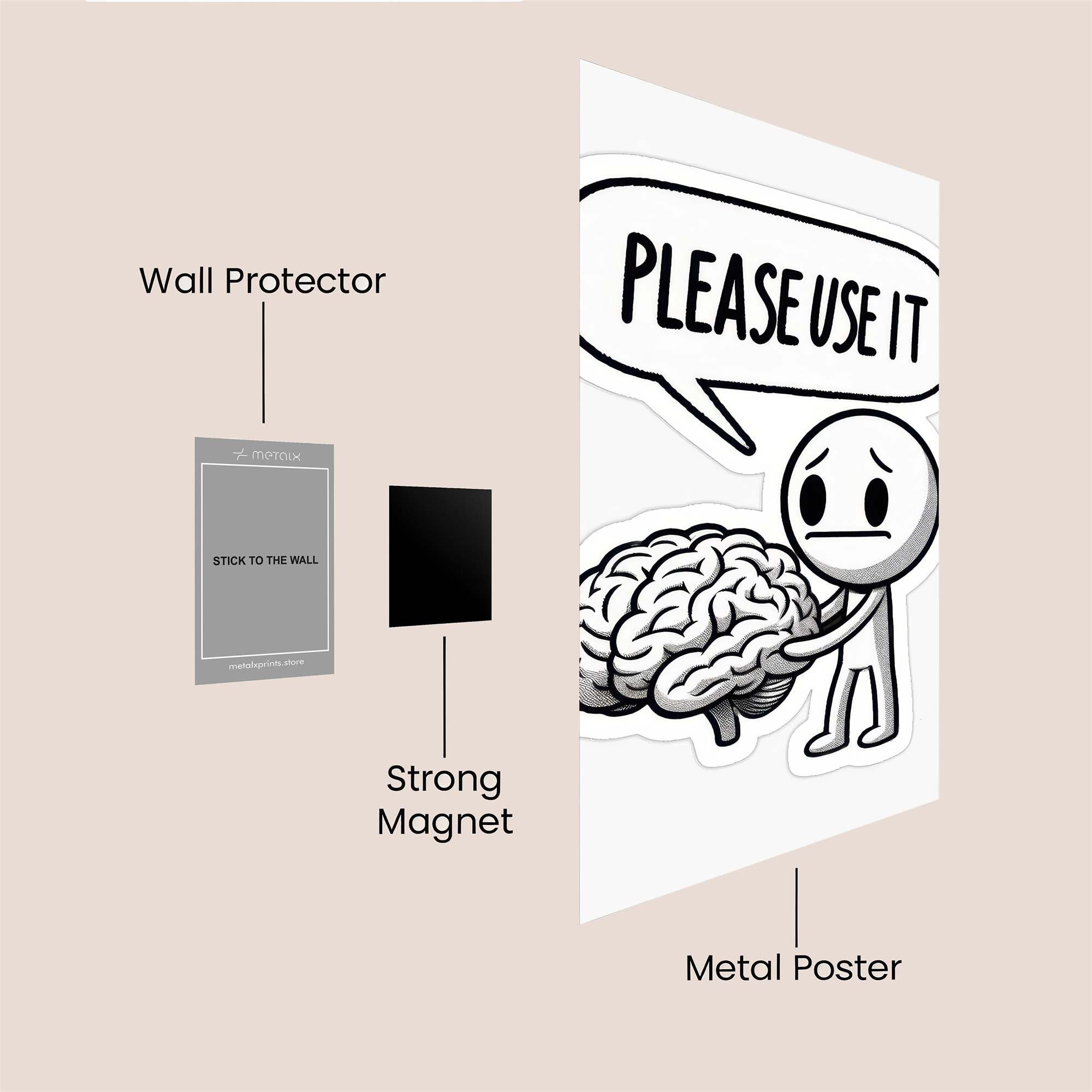 Brain Plea Safe Wall Magnetic / M