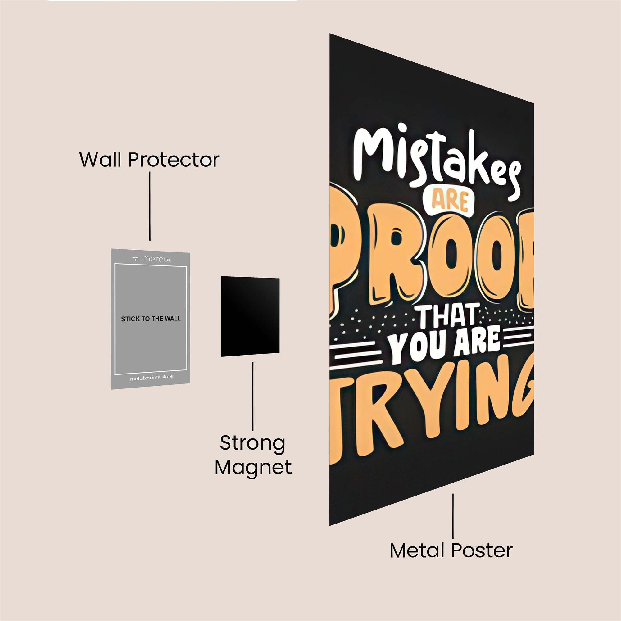 Mistakes Motivate Safe Wall Magnetic / M