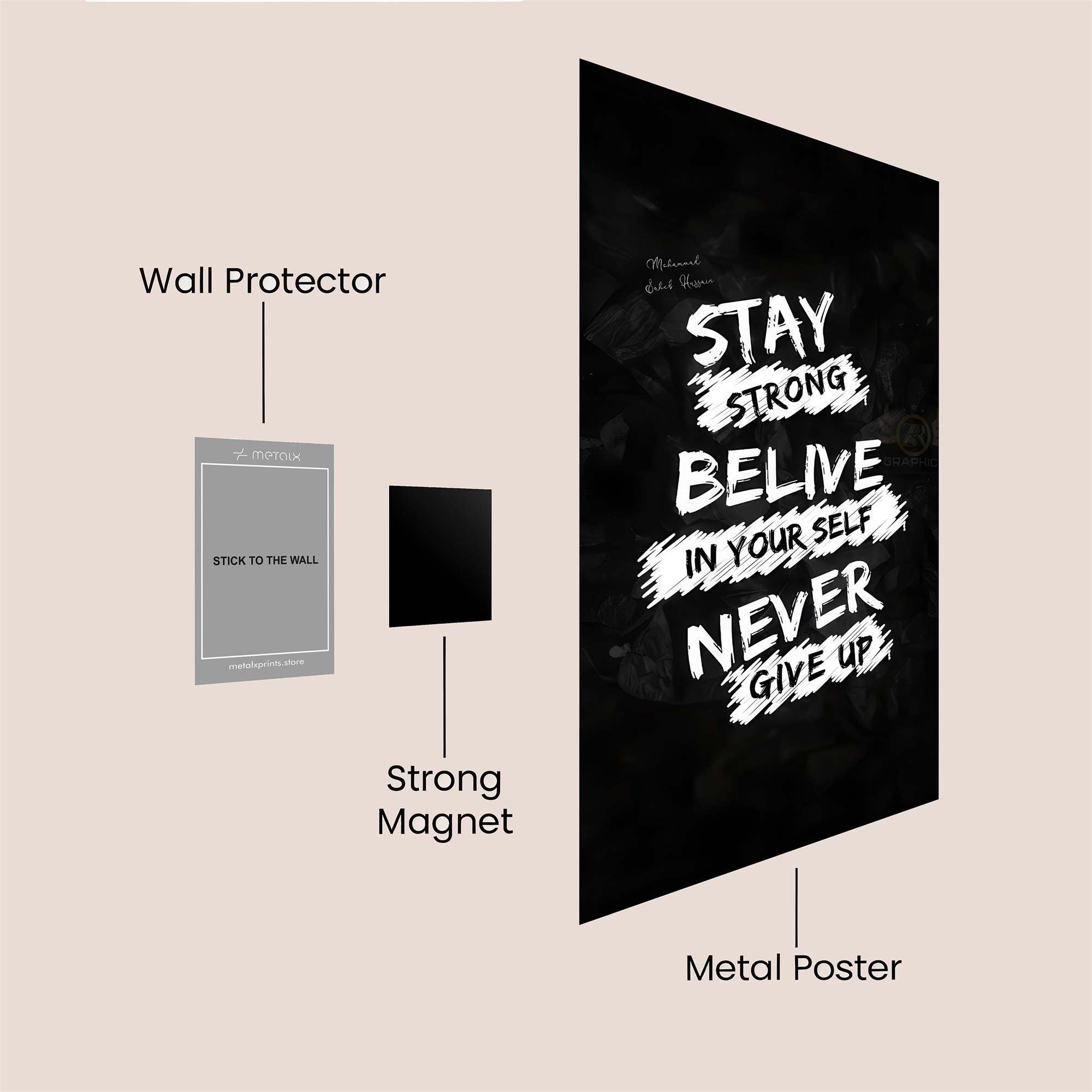 Motivation Unleashed Safe Wall Magnetic / M