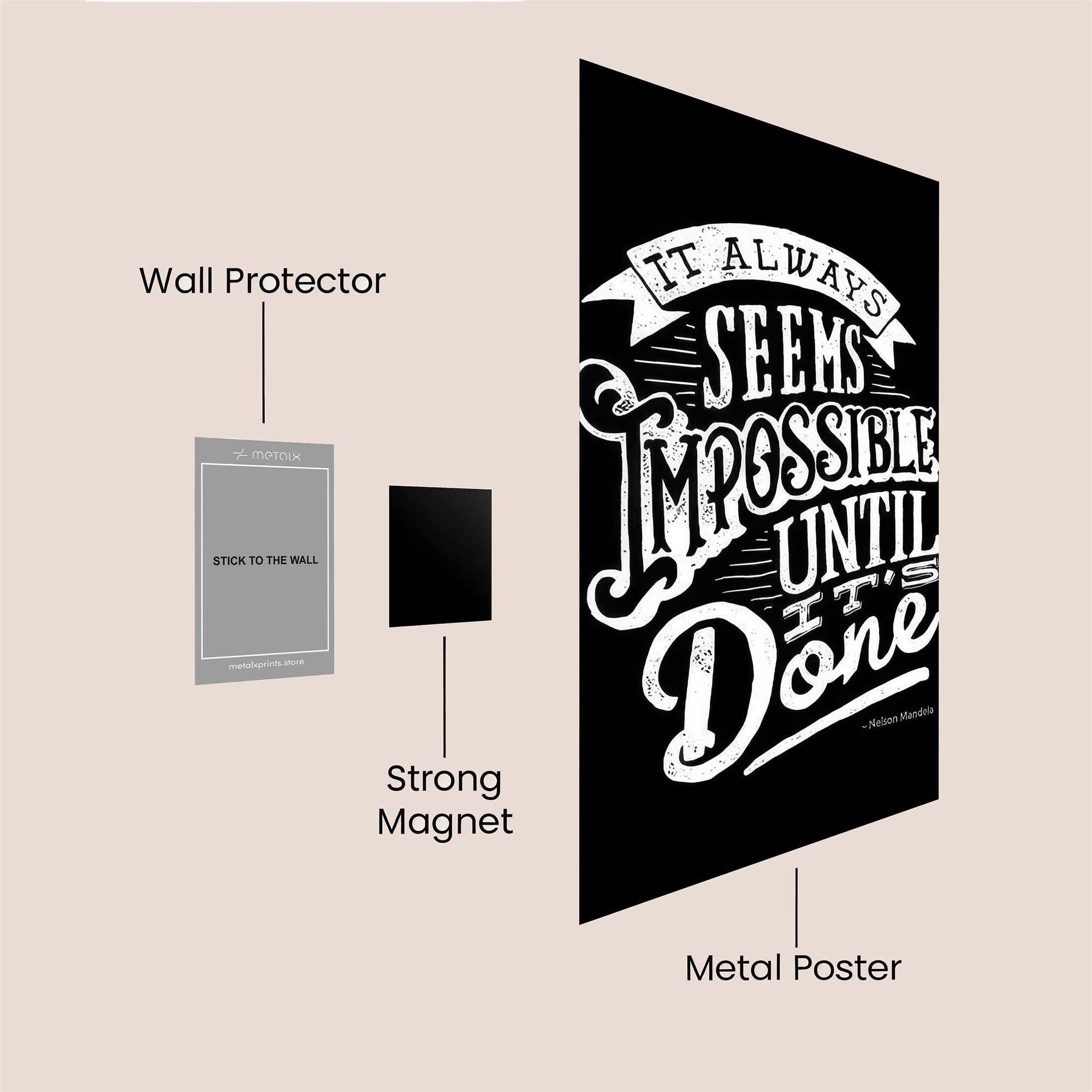 Mandela Motivated Safe Wall Magnetic / M