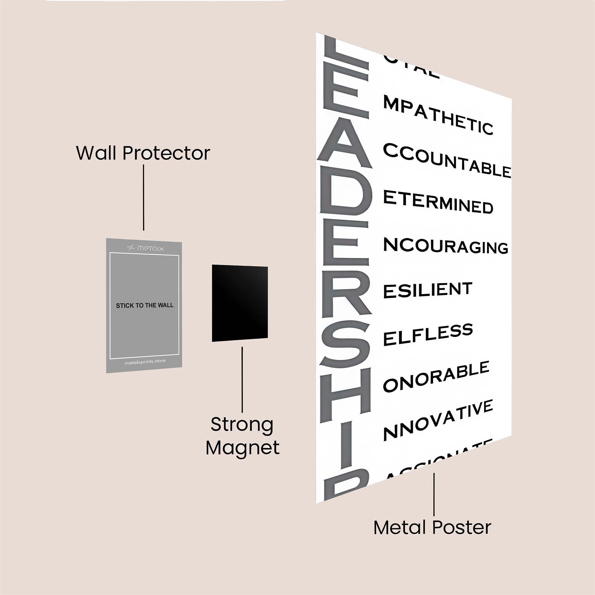 Leadership Passionate Safe Wall Magnetic / M