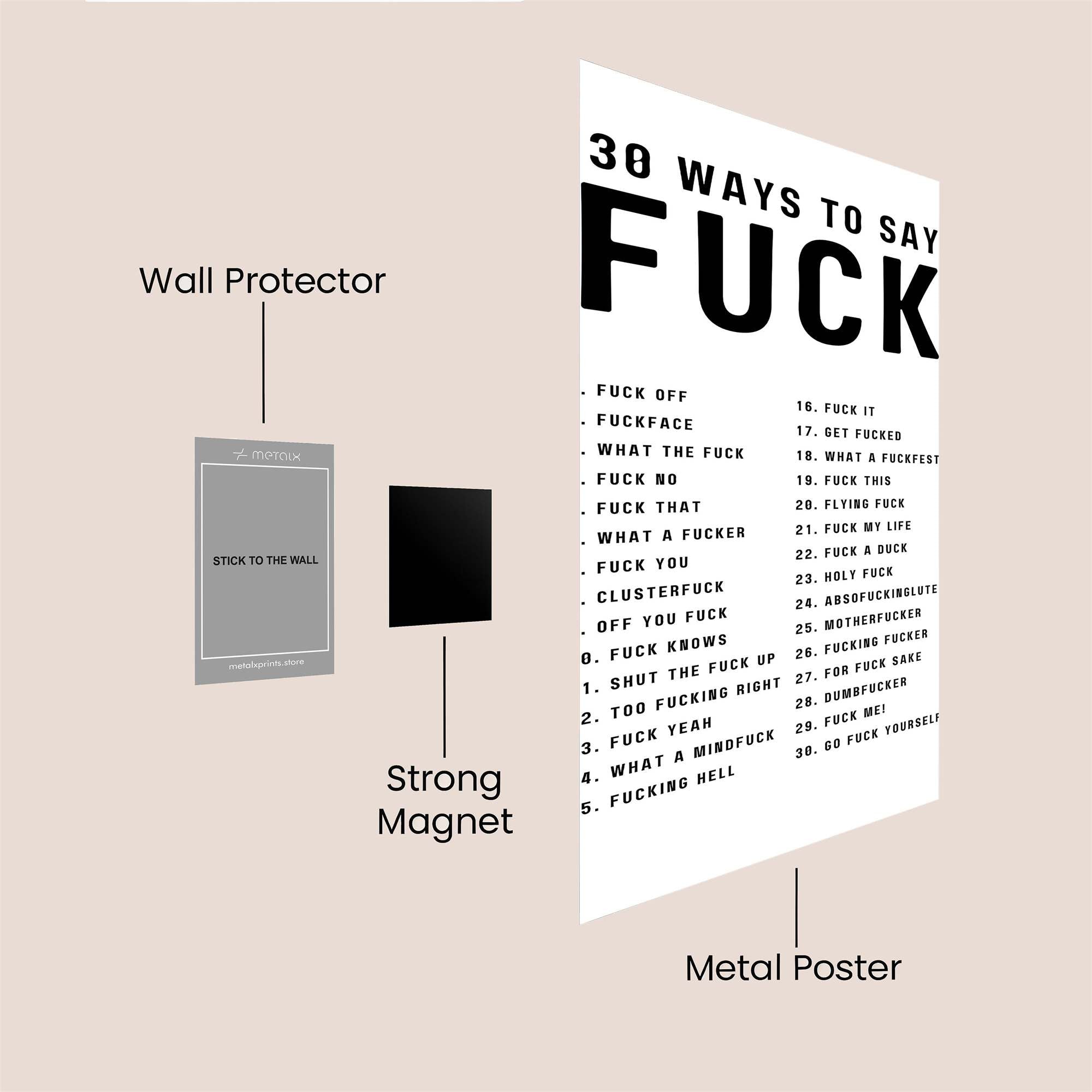 Profanity Parade Safe Wall Magnetic / M