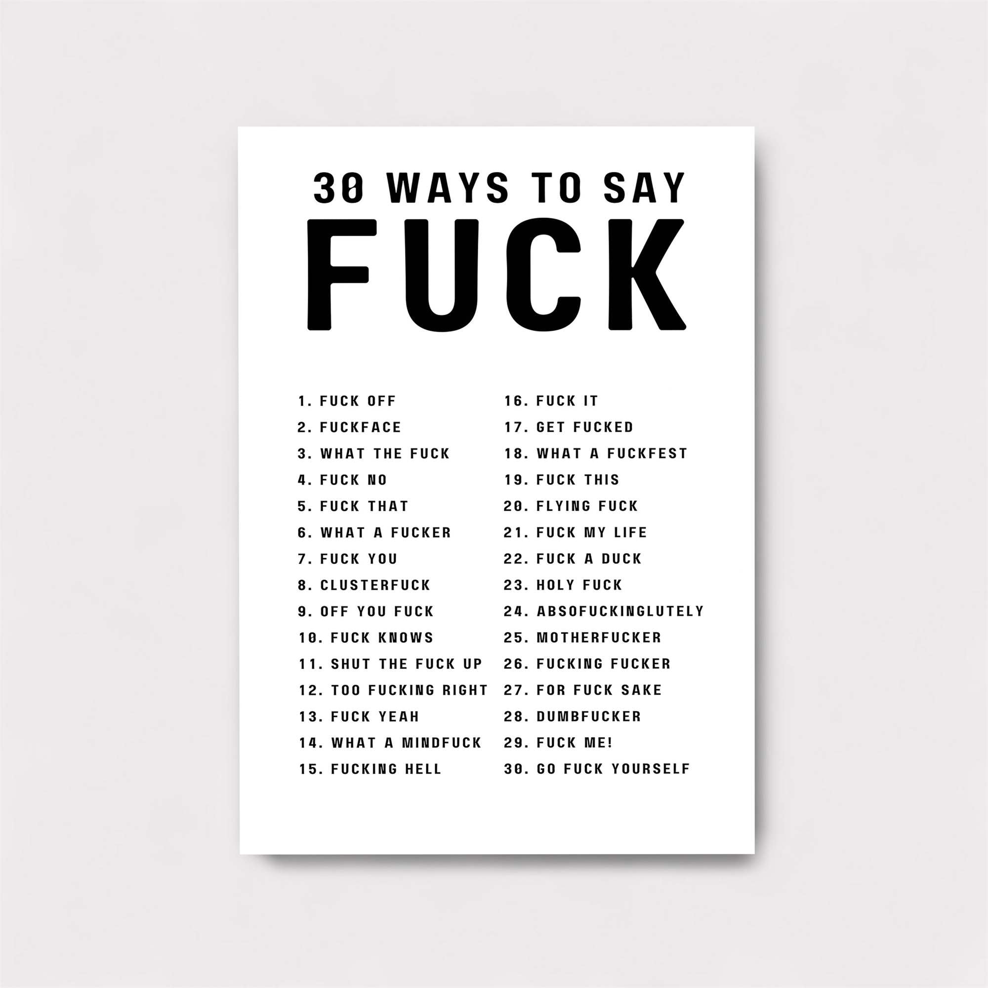 Profanity Parade Safe Wall Magnetic / M