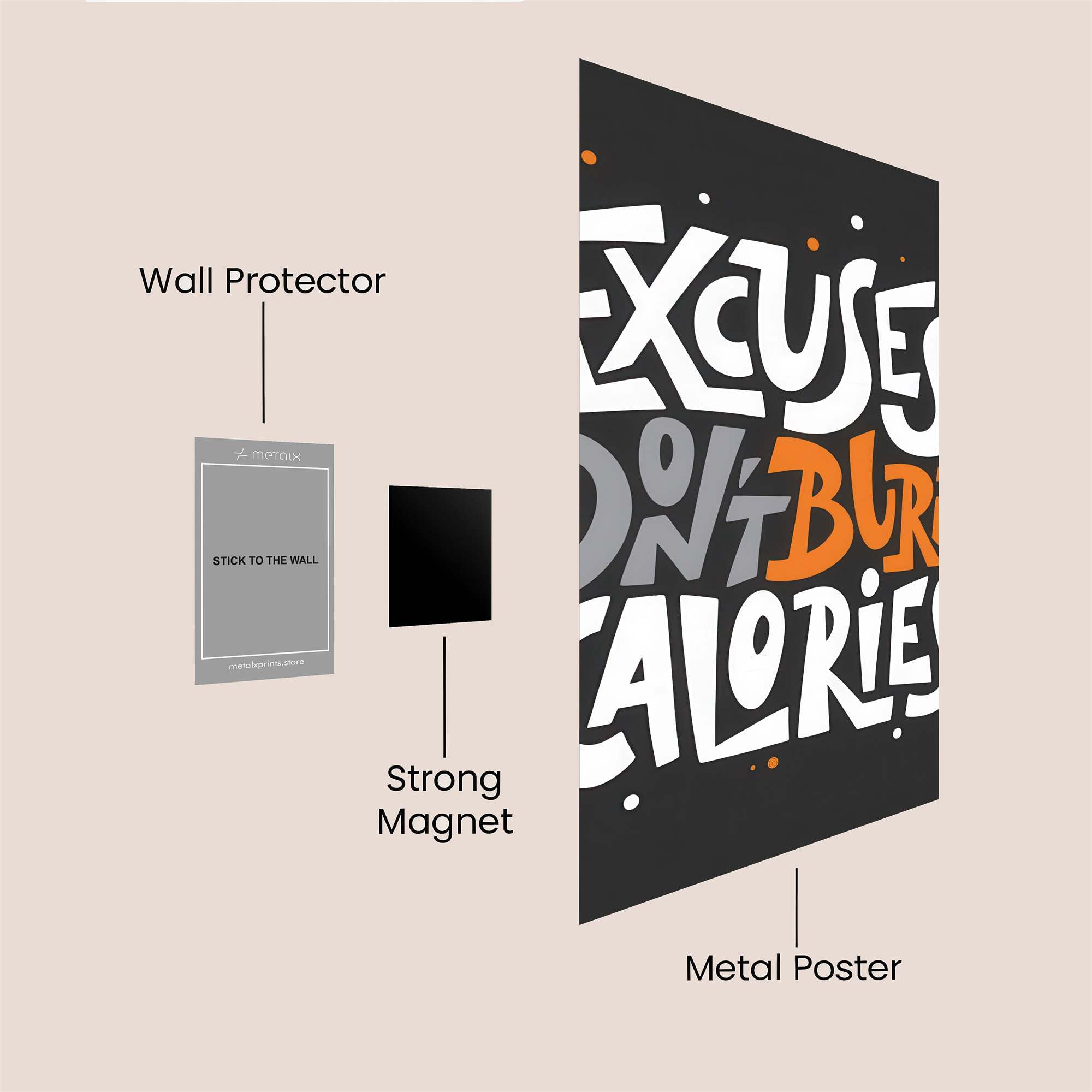 Excuses Futile Safe Wall Magnetic / M