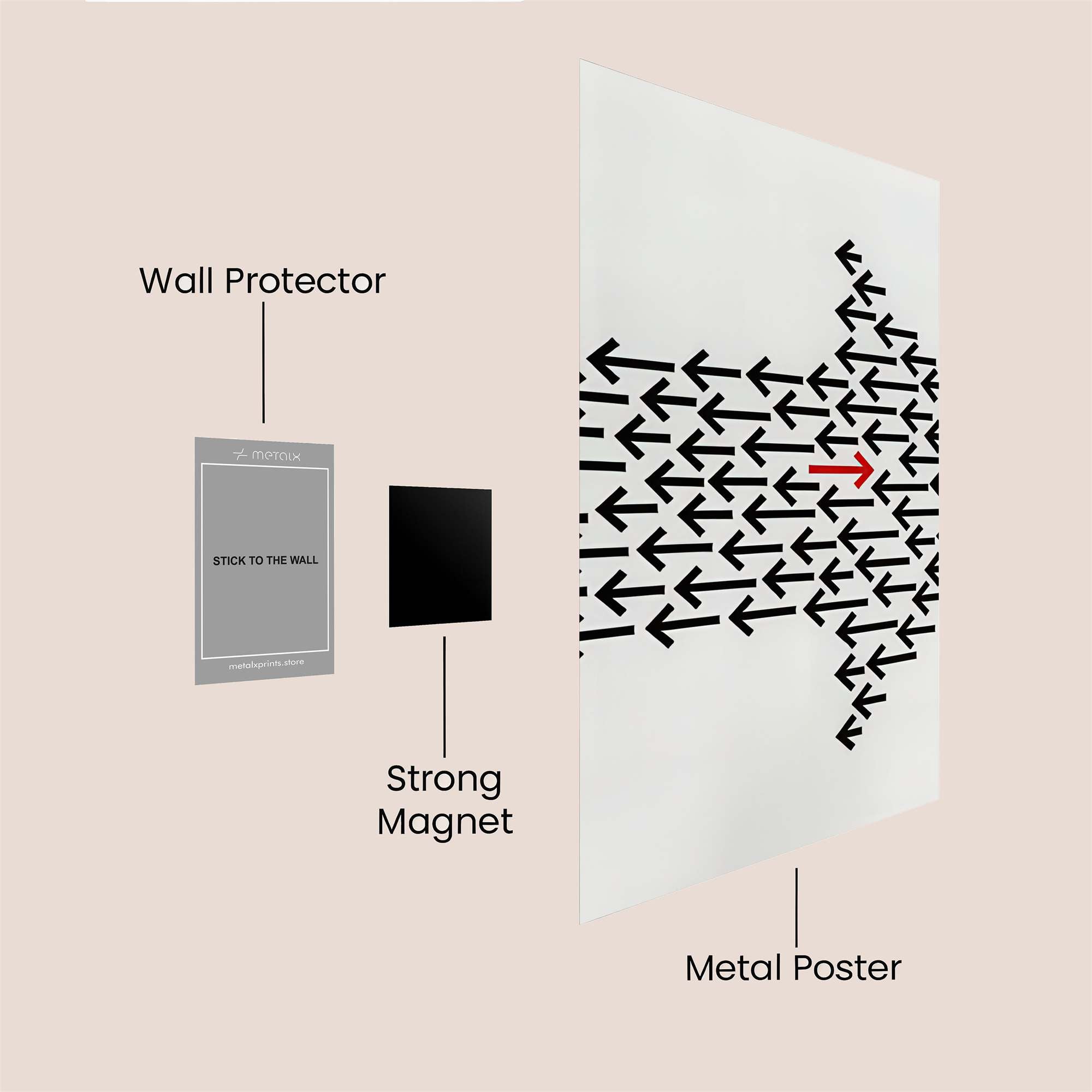 Arrow Unity Safe Wall Magnetic / M