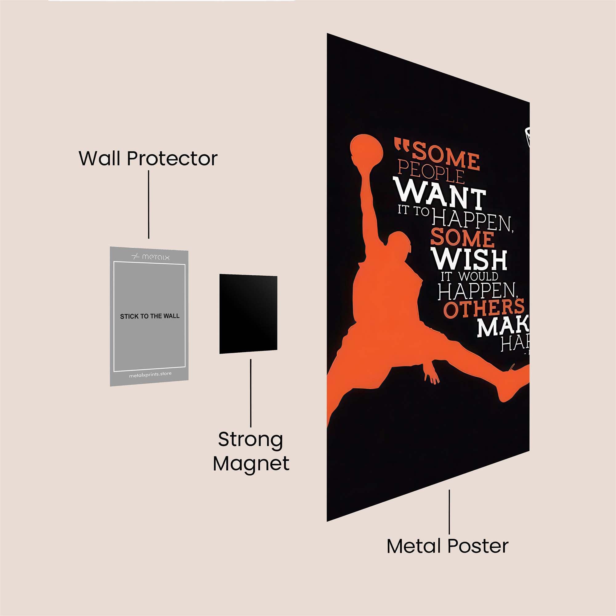 Jordan Inspired Safe Wall Magnetic / M