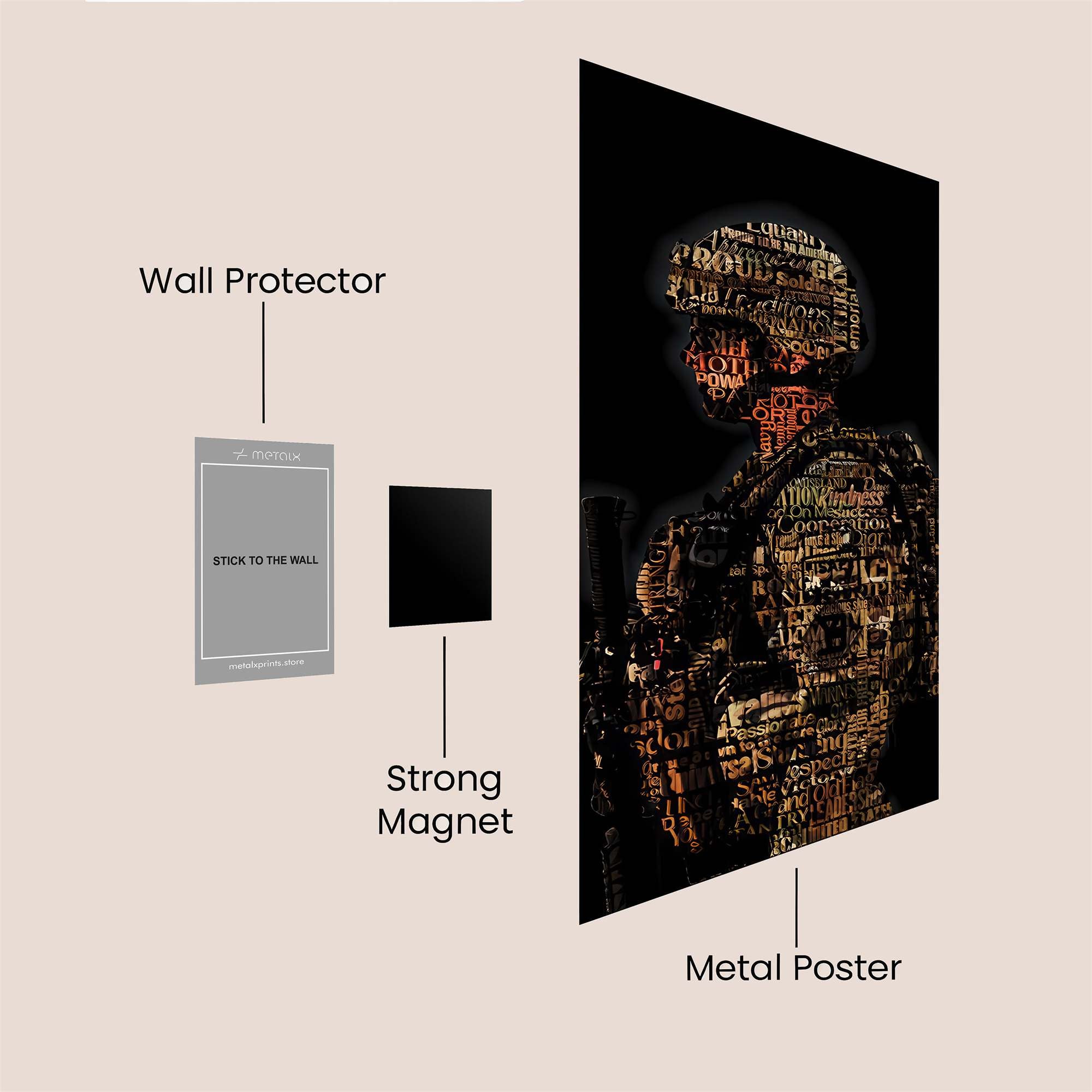 Soldier Valor Safe Wall Magnetic / M