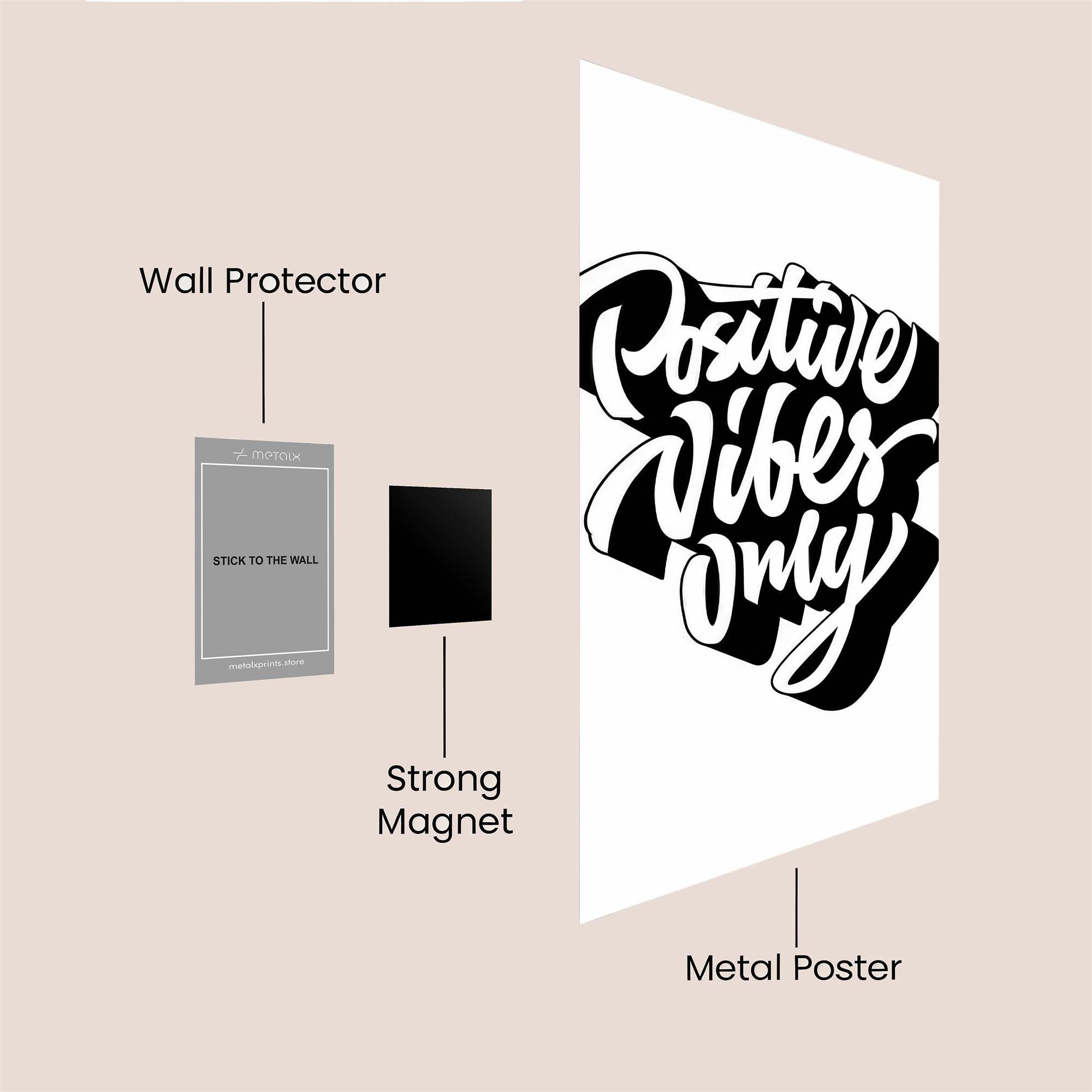 Vibes Uplifting Safe Wall Magnetic / M