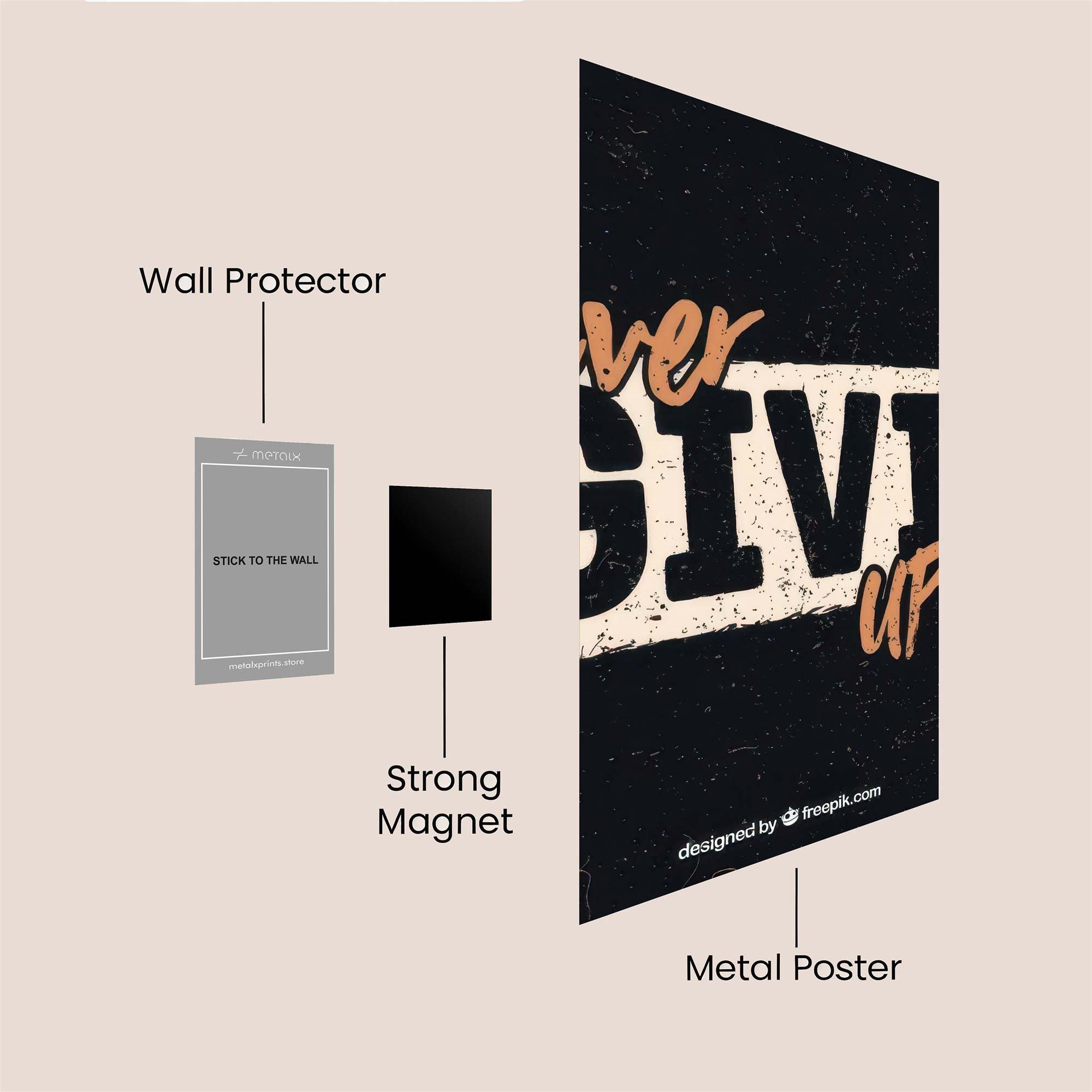 Never Victorious Safe Wall Magnetic / M