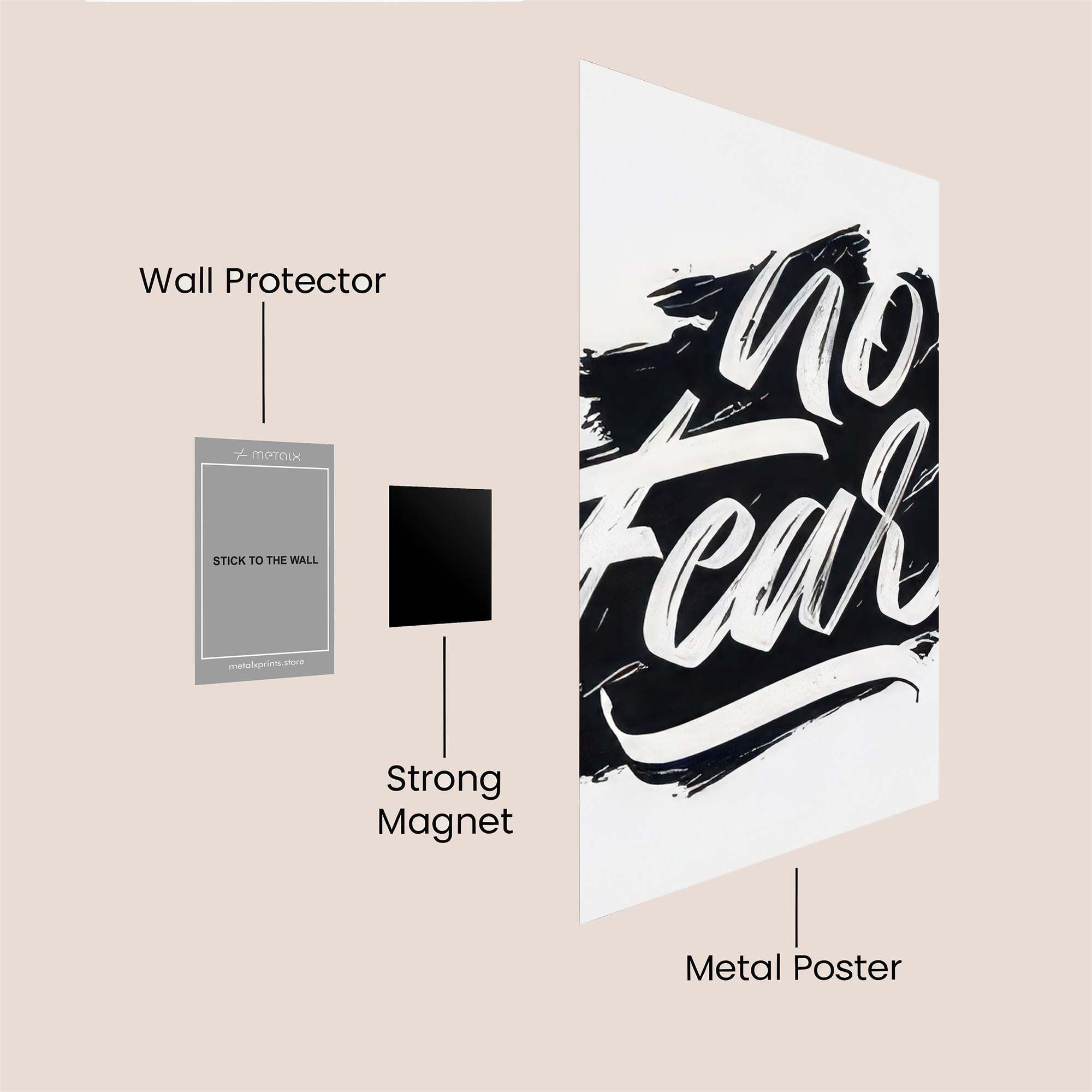 NoFear Bold Safe Wall Magnetic / M