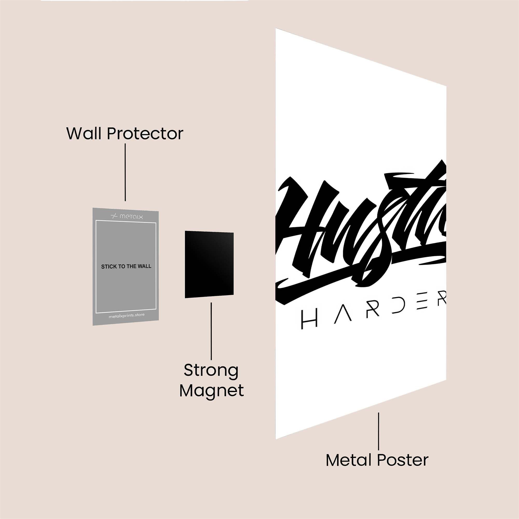 Hustle Vigor Safe Wall Magnetic / M