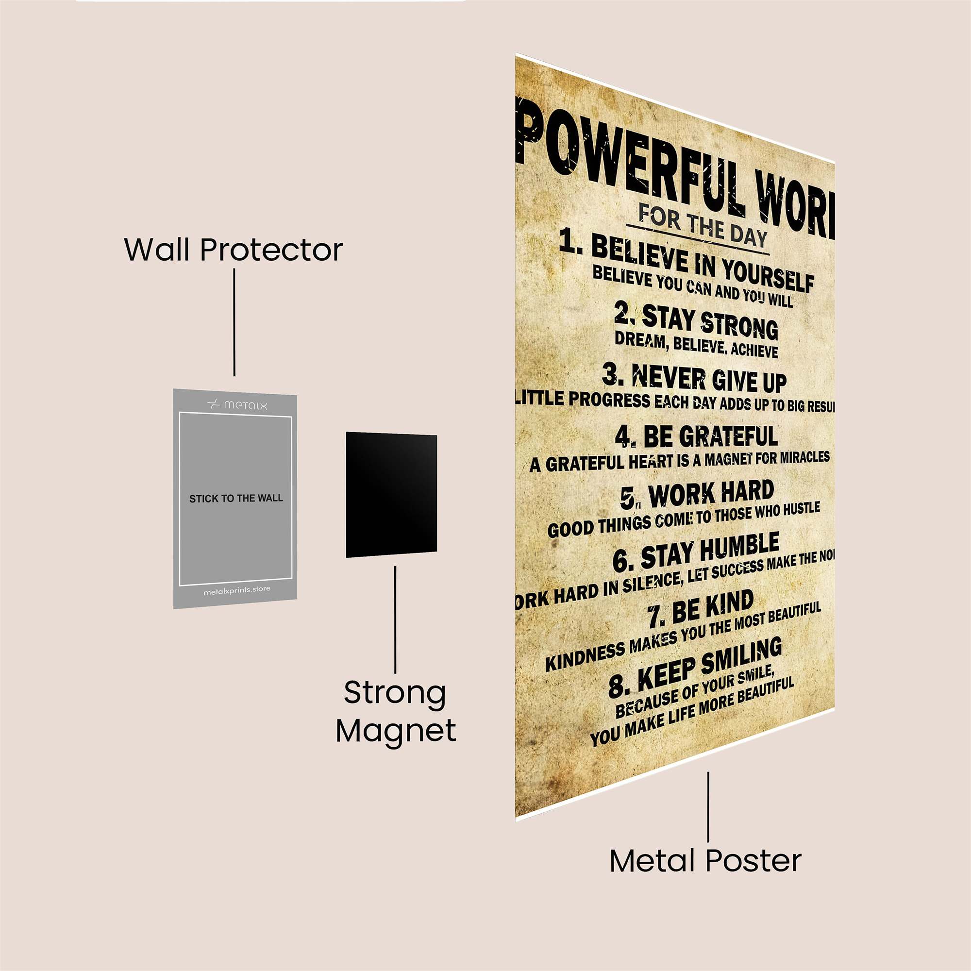 Inspirational Words Safe Wall Magnetic / M