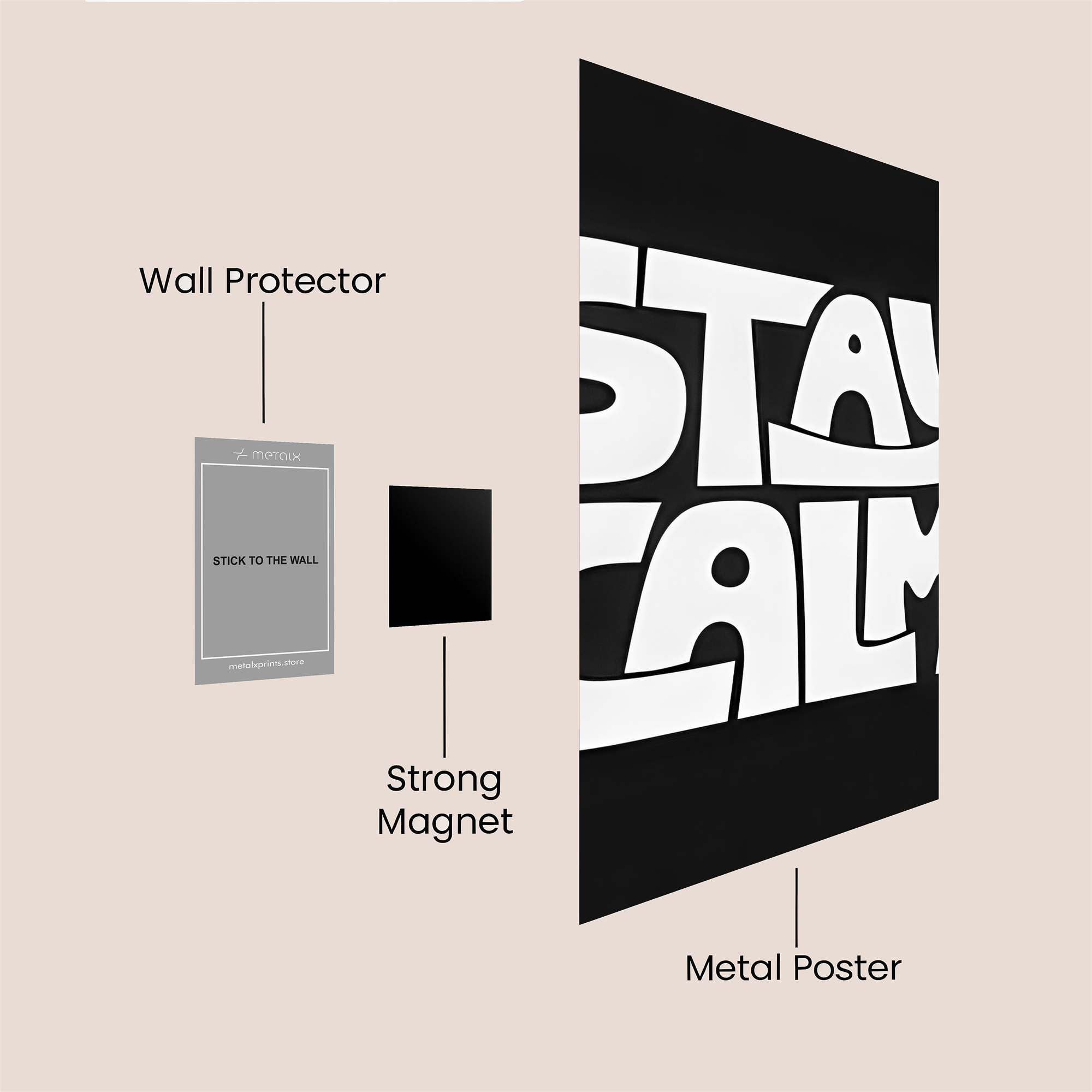 Stay Serene Safe Wall Magnetic / M
