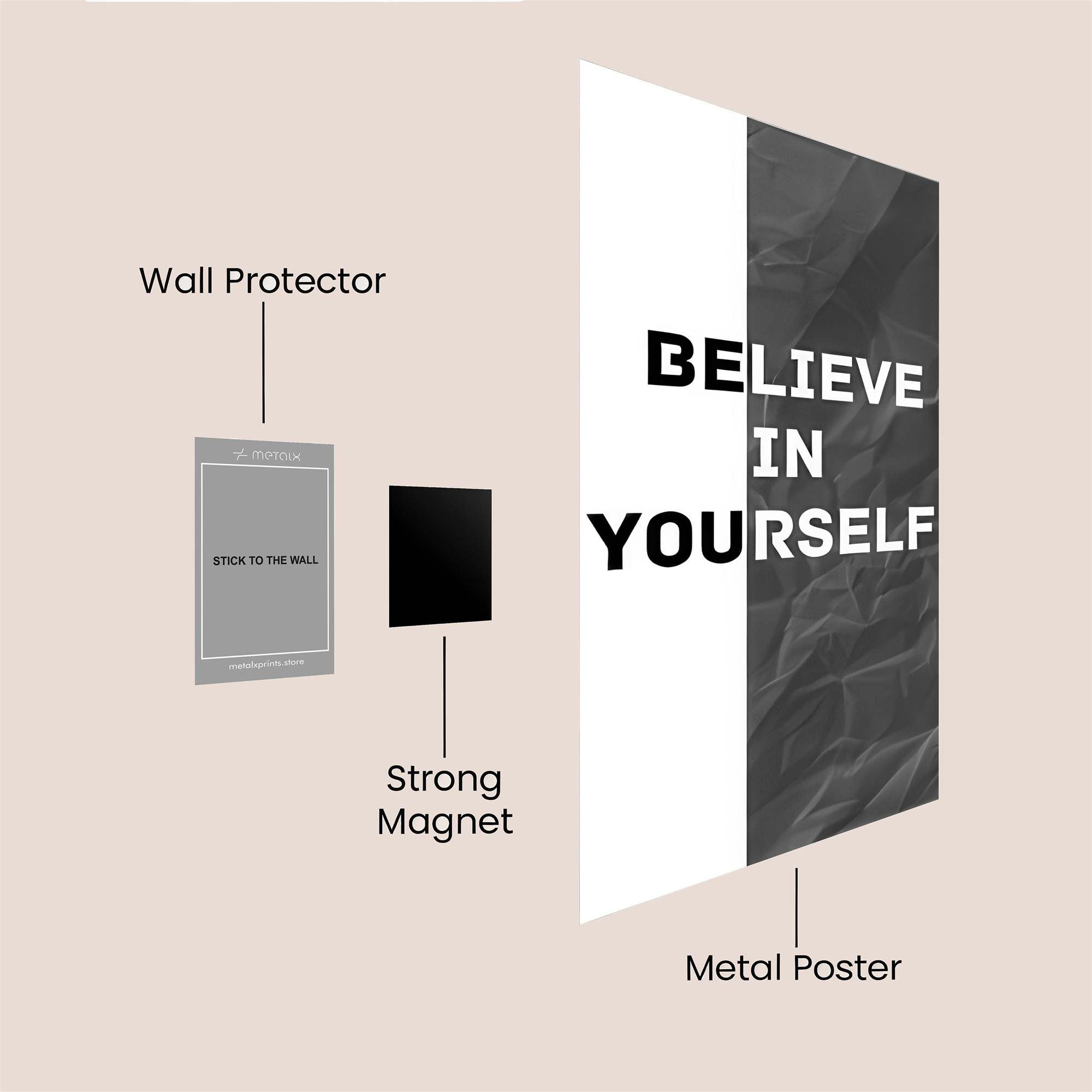 Believe Uplifting Safe Wall Magnetic / M