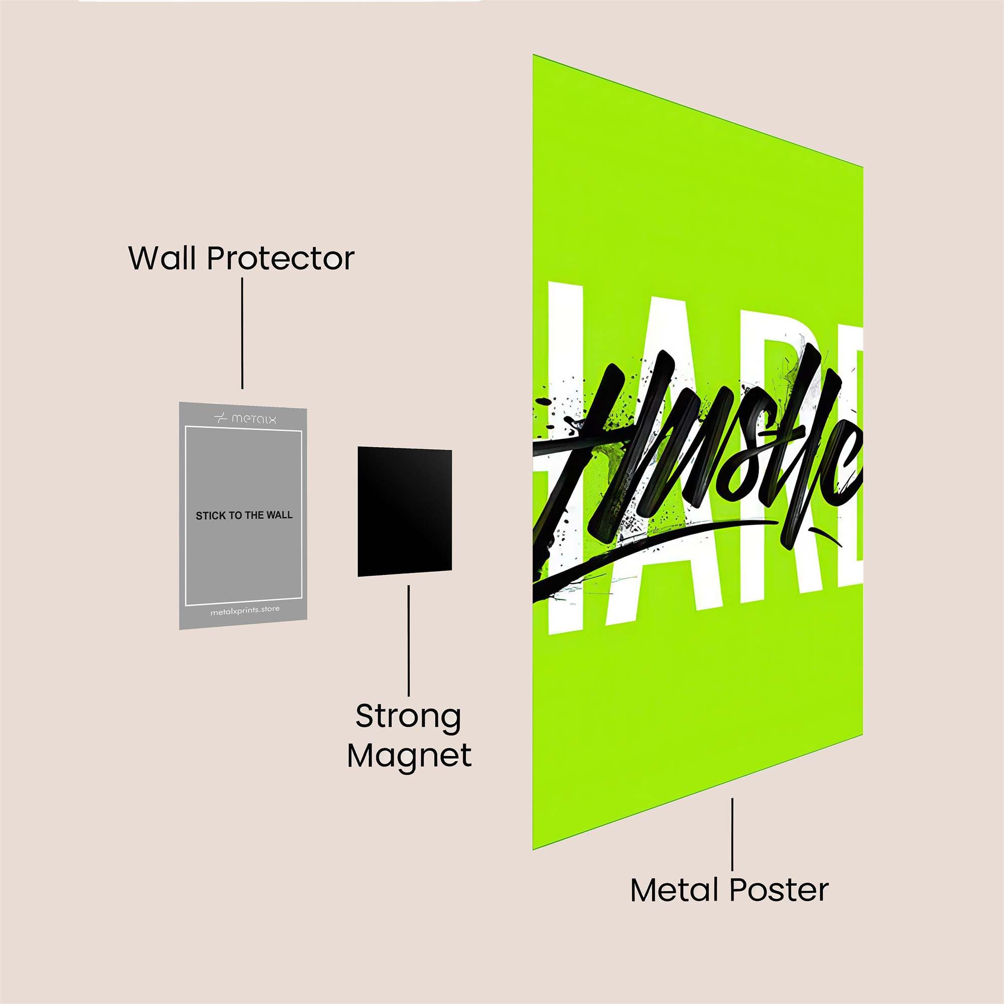 Hustle Zeal Safe Wall Magnetic / M