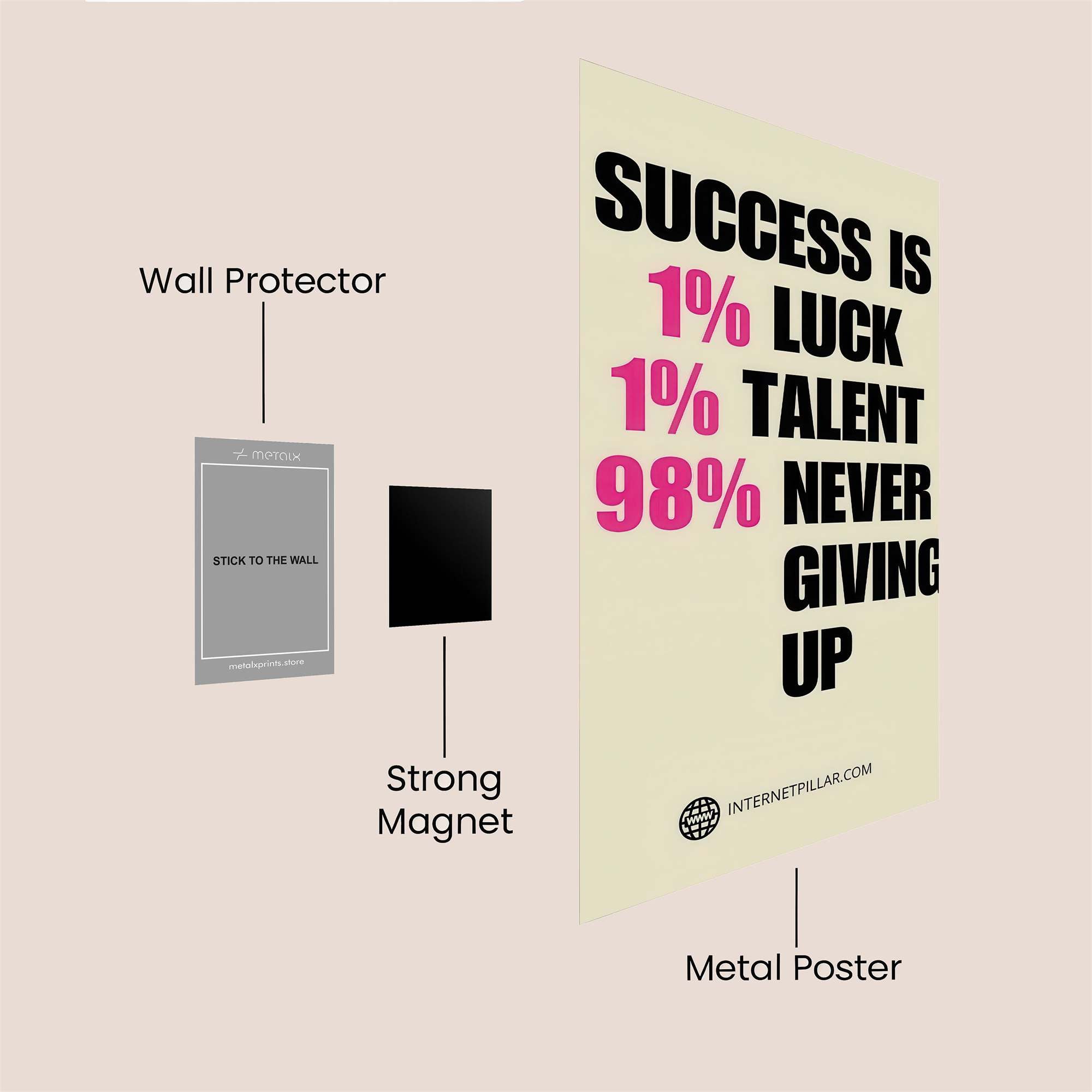 Success Motivated Safe Wall Magnetic / M