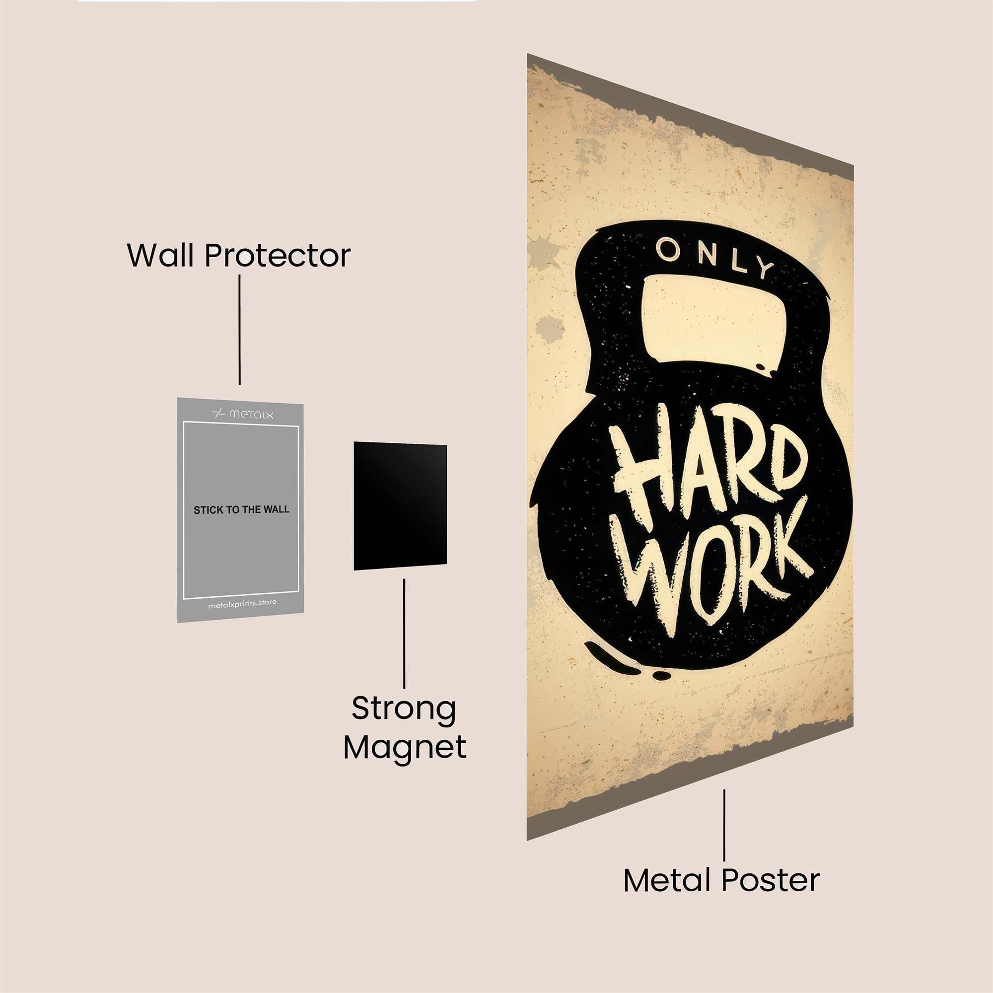 Kettlebell Determination Safe Wall Magnetic / M