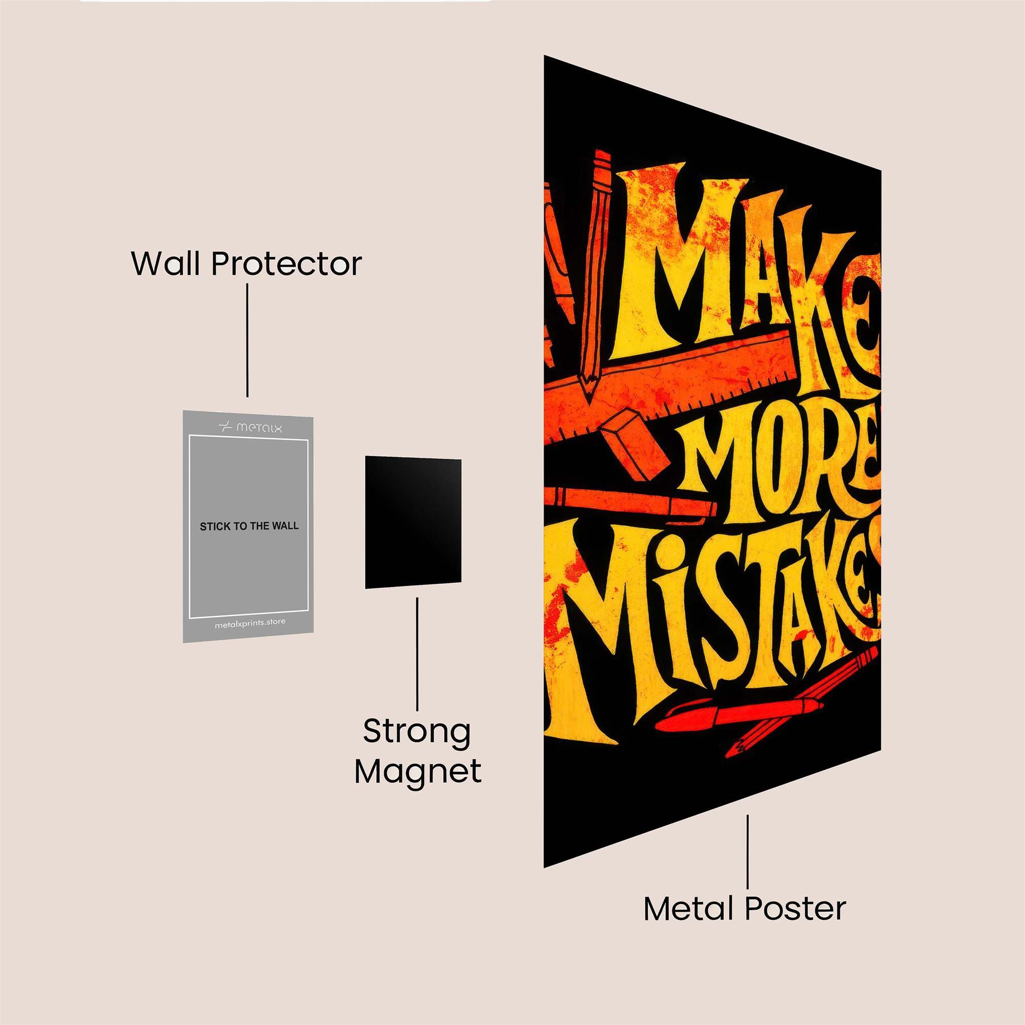 Mistakes Unleashed Safe Wall Magnetic / M