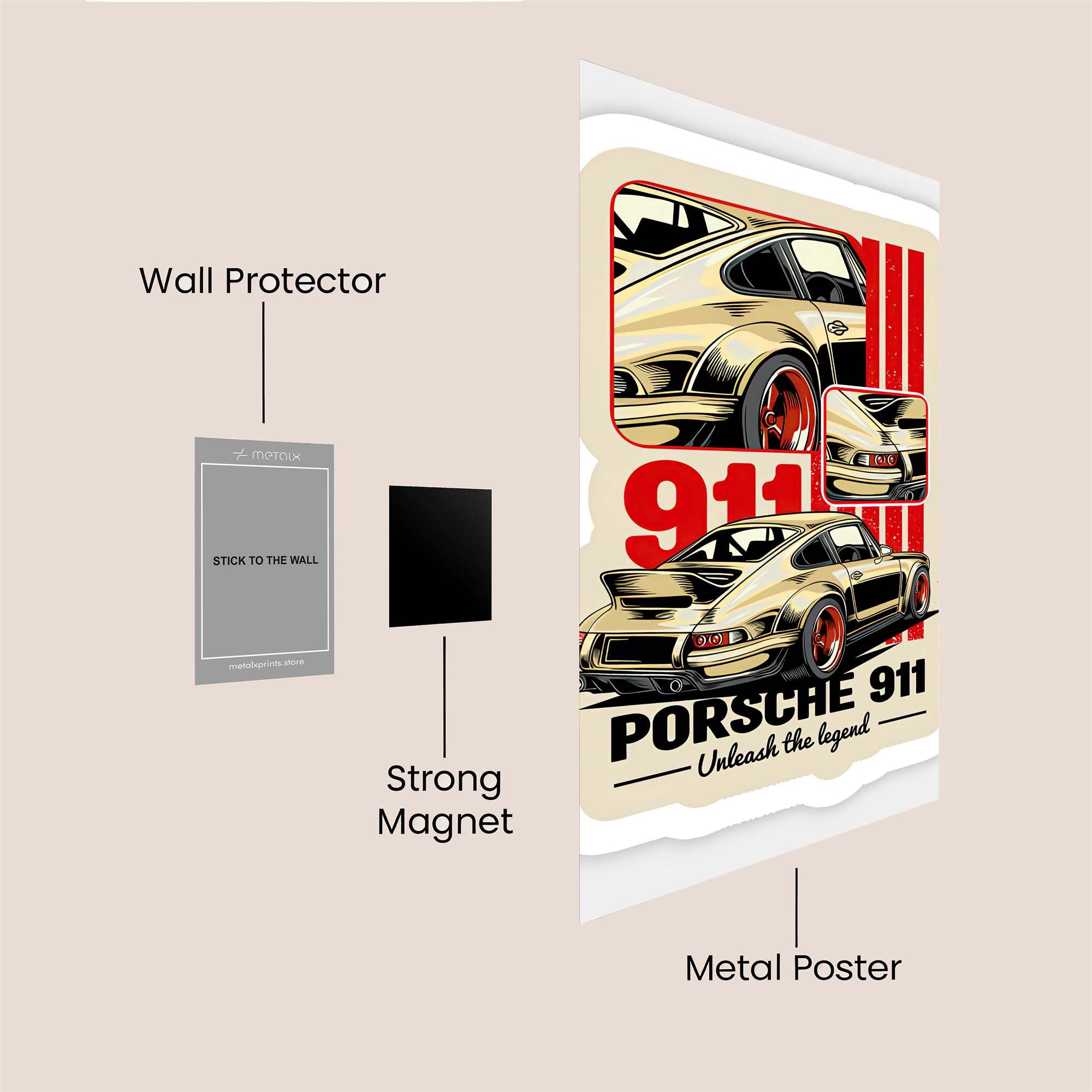 Porsche Regal Safe Wall Magnetic / M